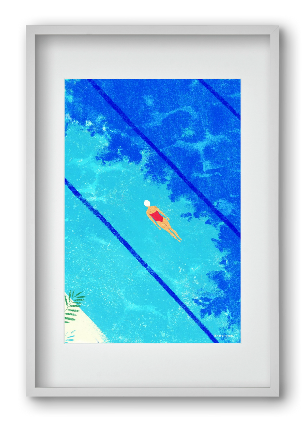 Calm below the surface, 40x60 cm (30x45 cm), Fehér keret, paszpartuval