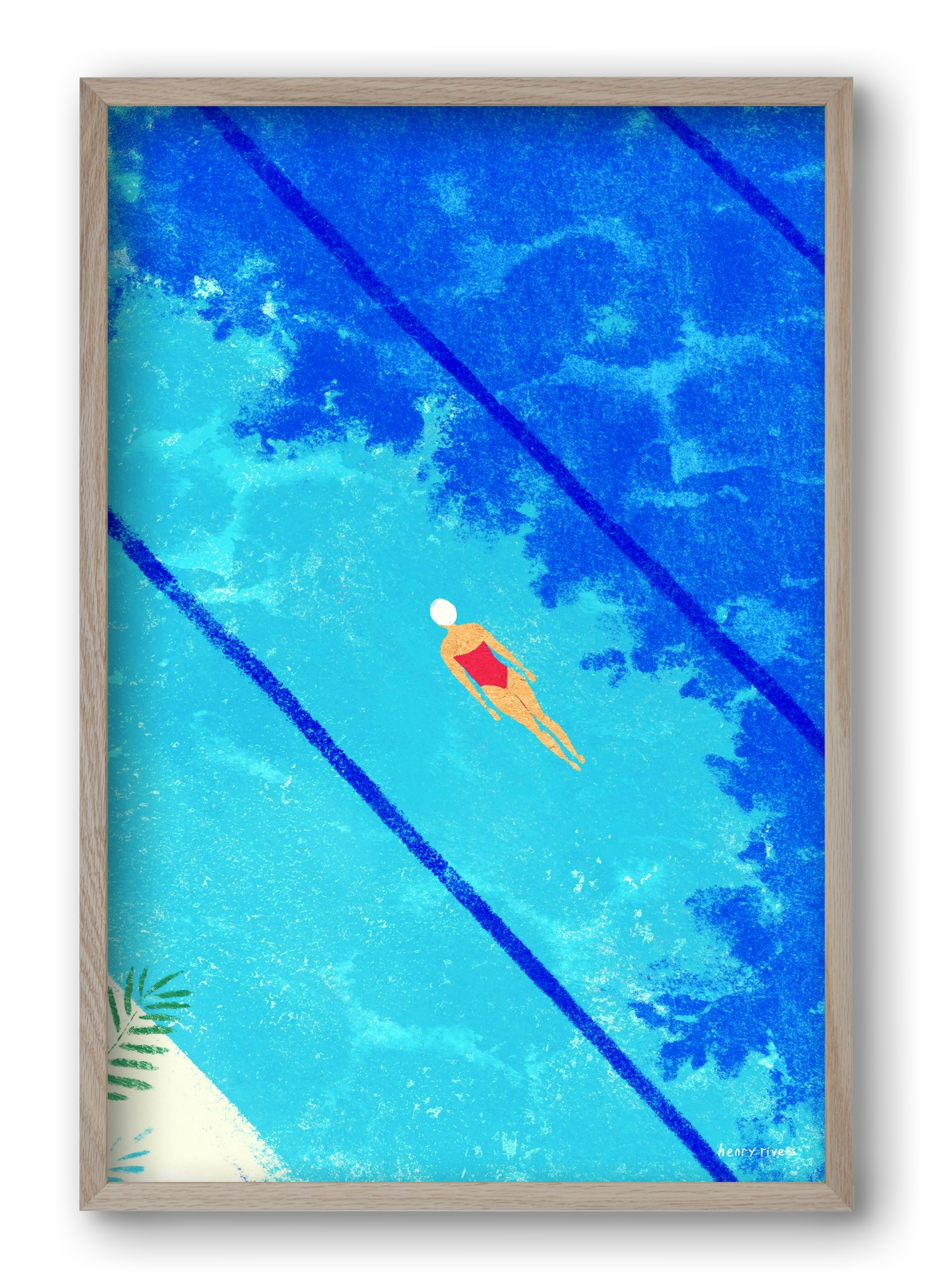 Calm below the surface, 40x60 cm (40x60 cm), Tölgy keret
