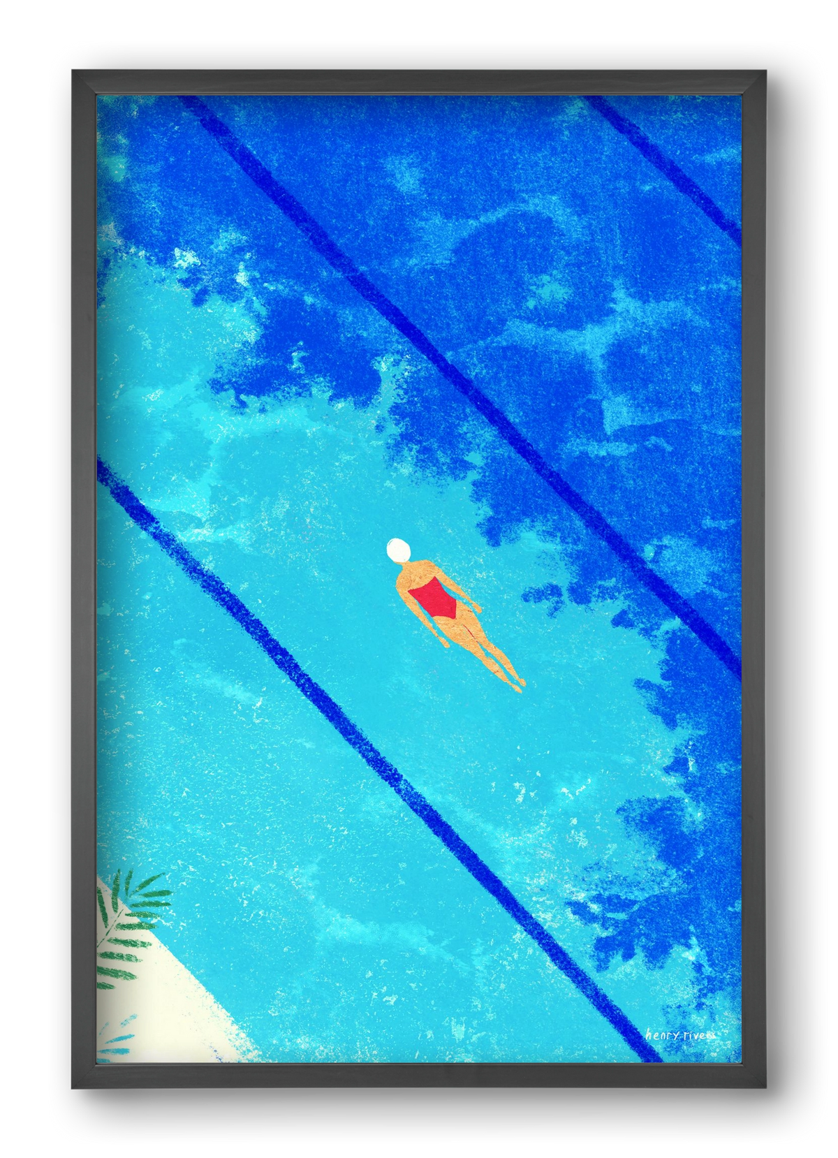 Calm below the surface, 40x60 cm (40x60 cm), Fekete keret