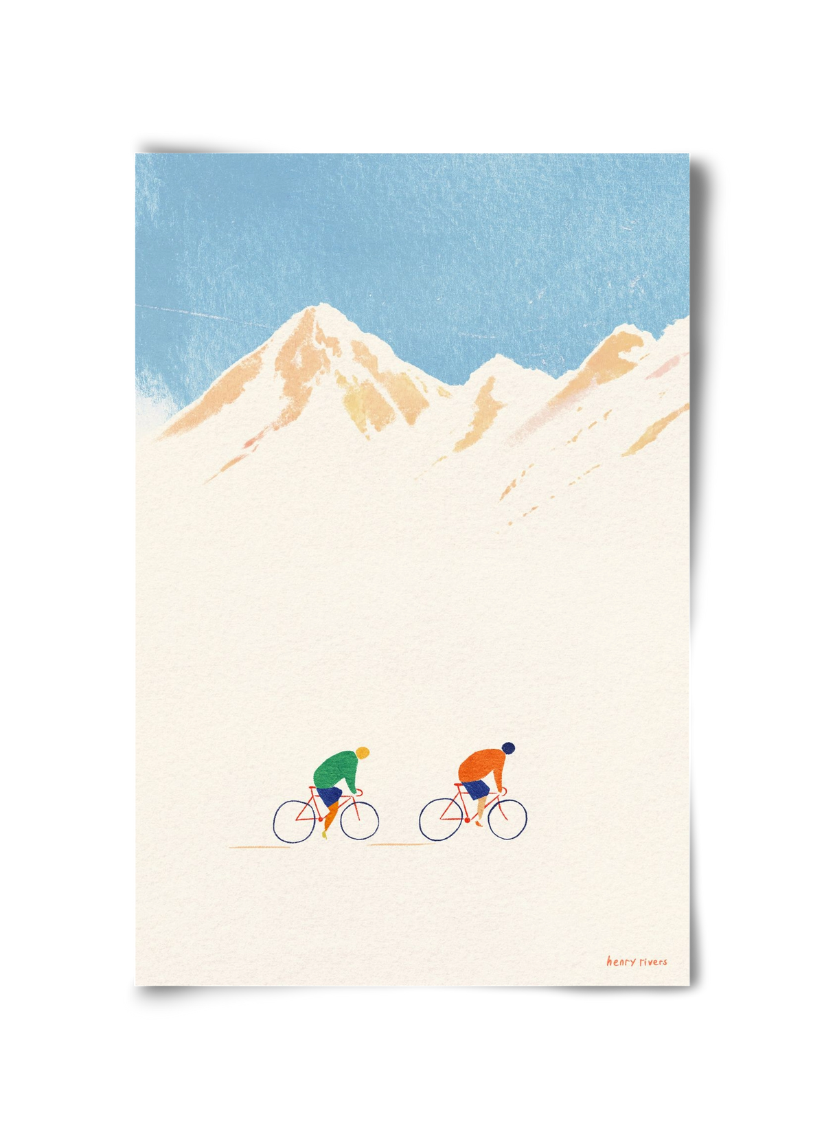 Cycling in the mountains, 30x45 cm, Keret nélkül