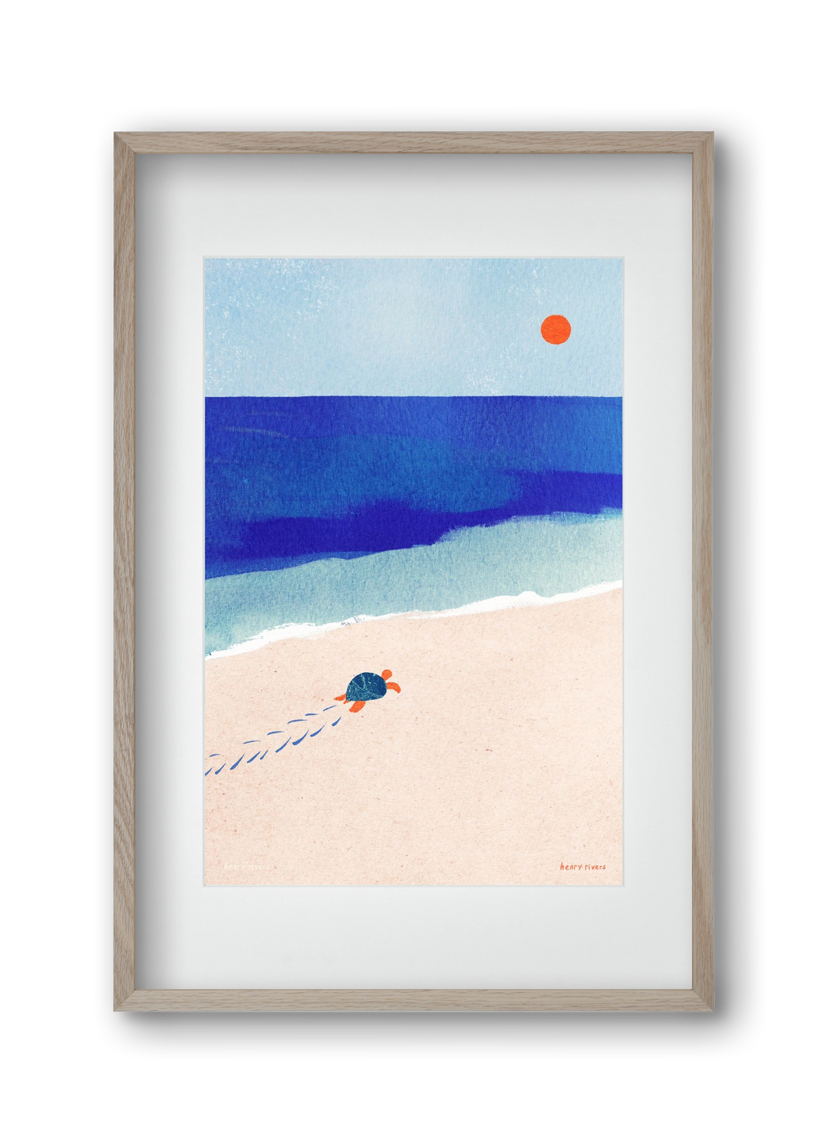 Following the sun, 30x45 cm (20x30 cm), Tölgy keret, paszpartuval