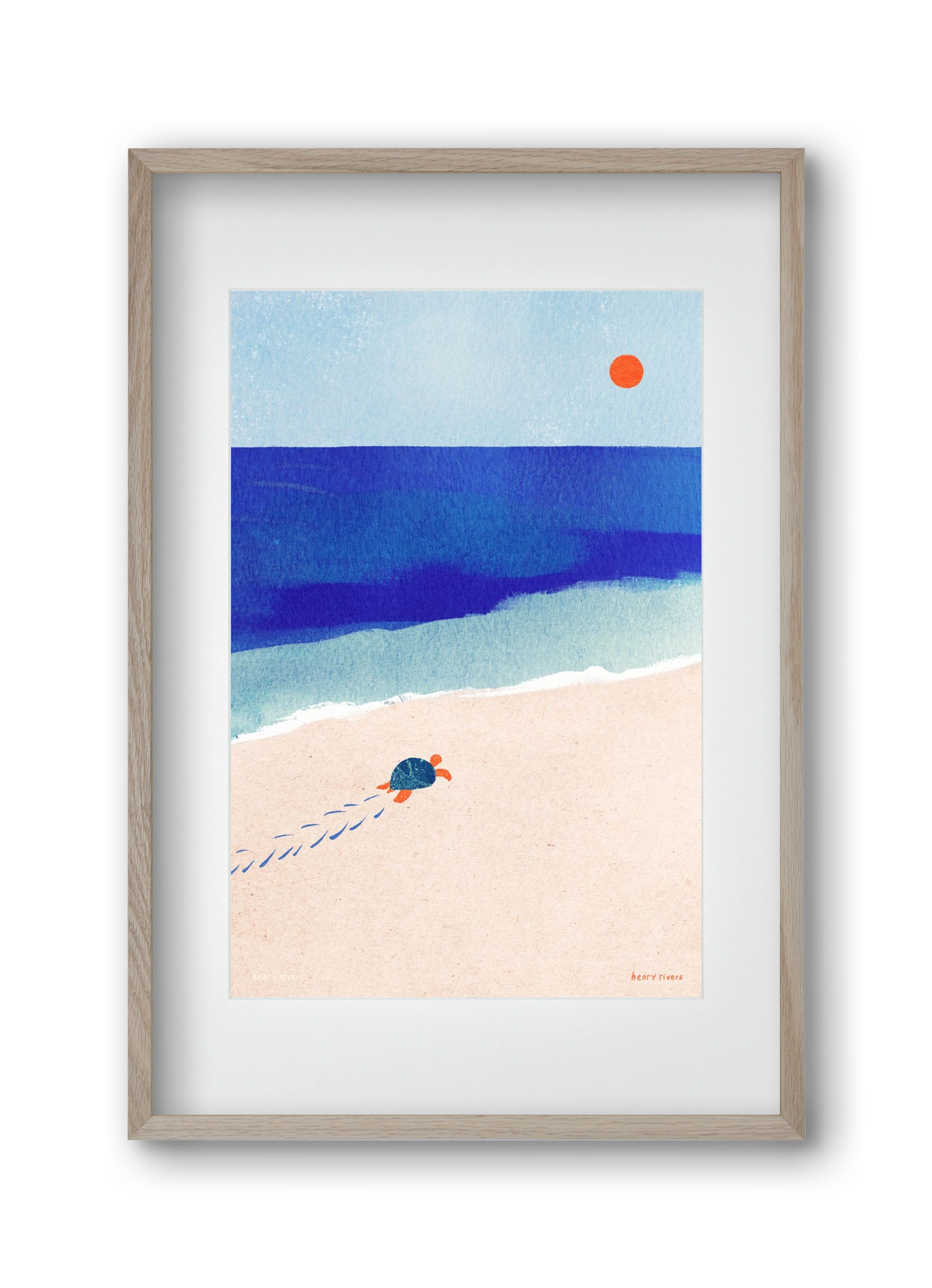 Following the sun, 30x45 cm (20x30 cm), Tölgy keret, paszpartuval