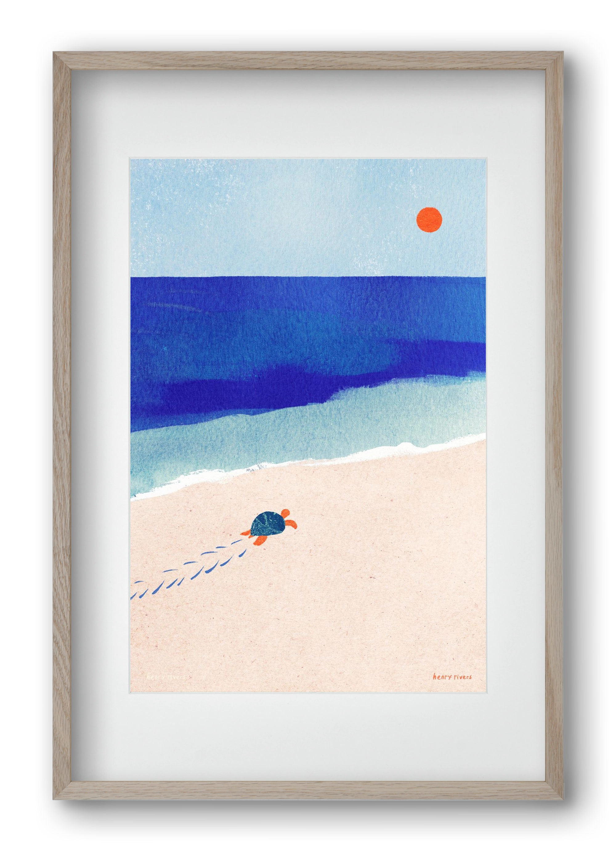 Following the sun, 40x60 cm (30x45 cm), Tölgy keret, paszpartuval