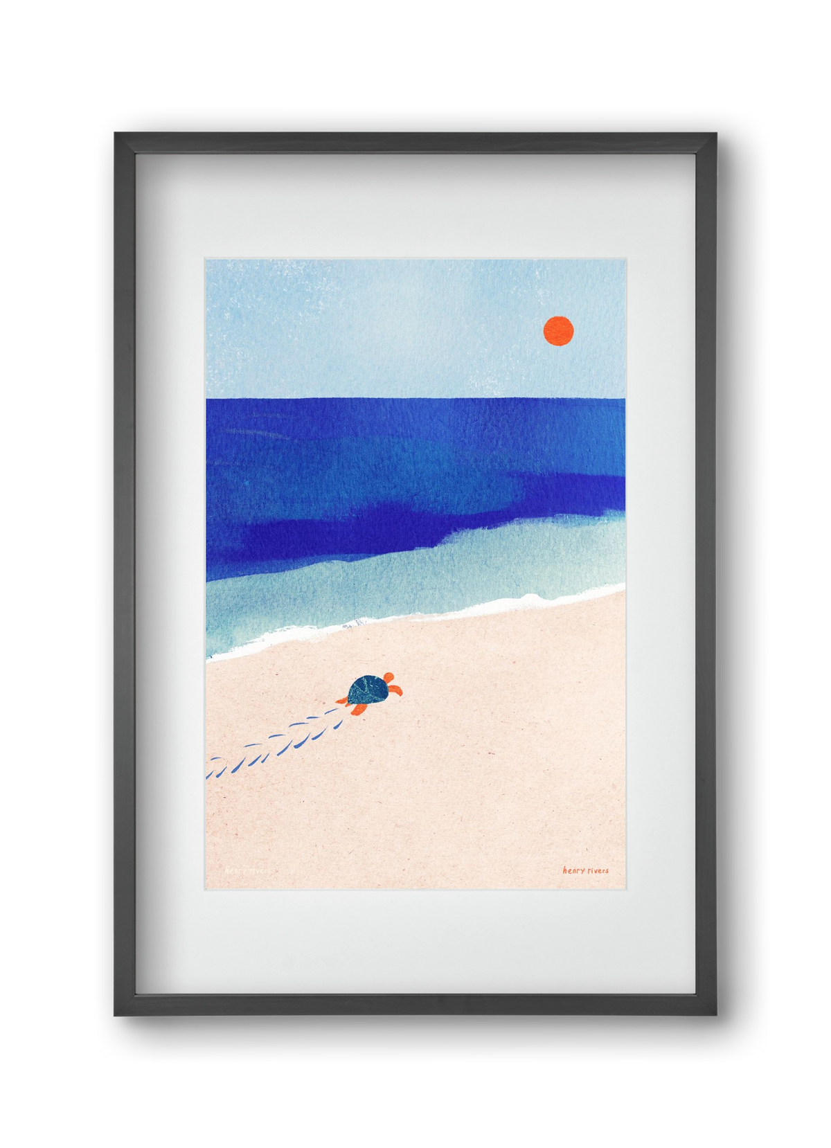 Following the sun, 30x45 cm (20x30 cm), Fekete keret, paszpartuval