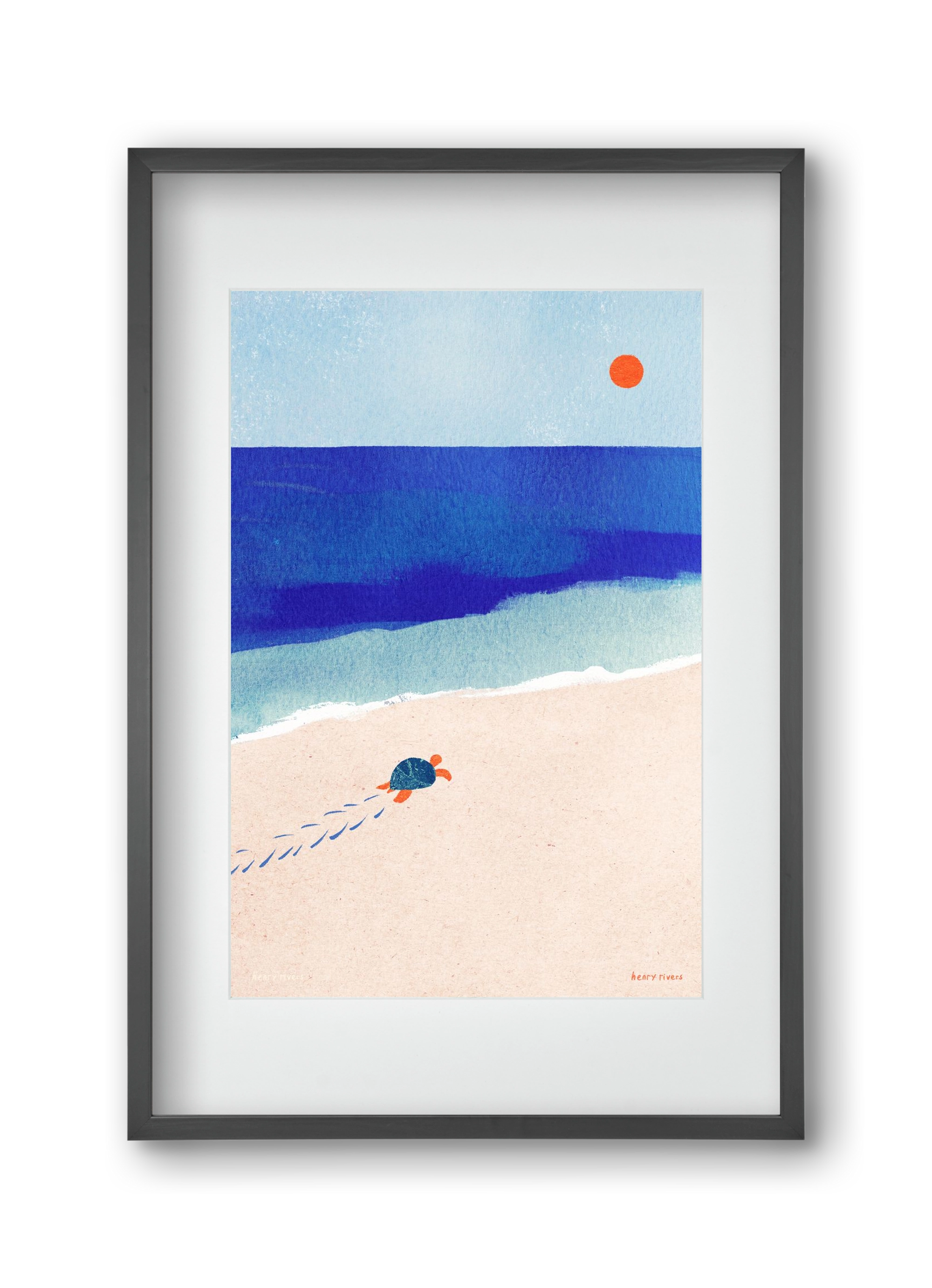 Following the sun, 30x45 cm (20x30 cm), Fekete keret, paszpartuval