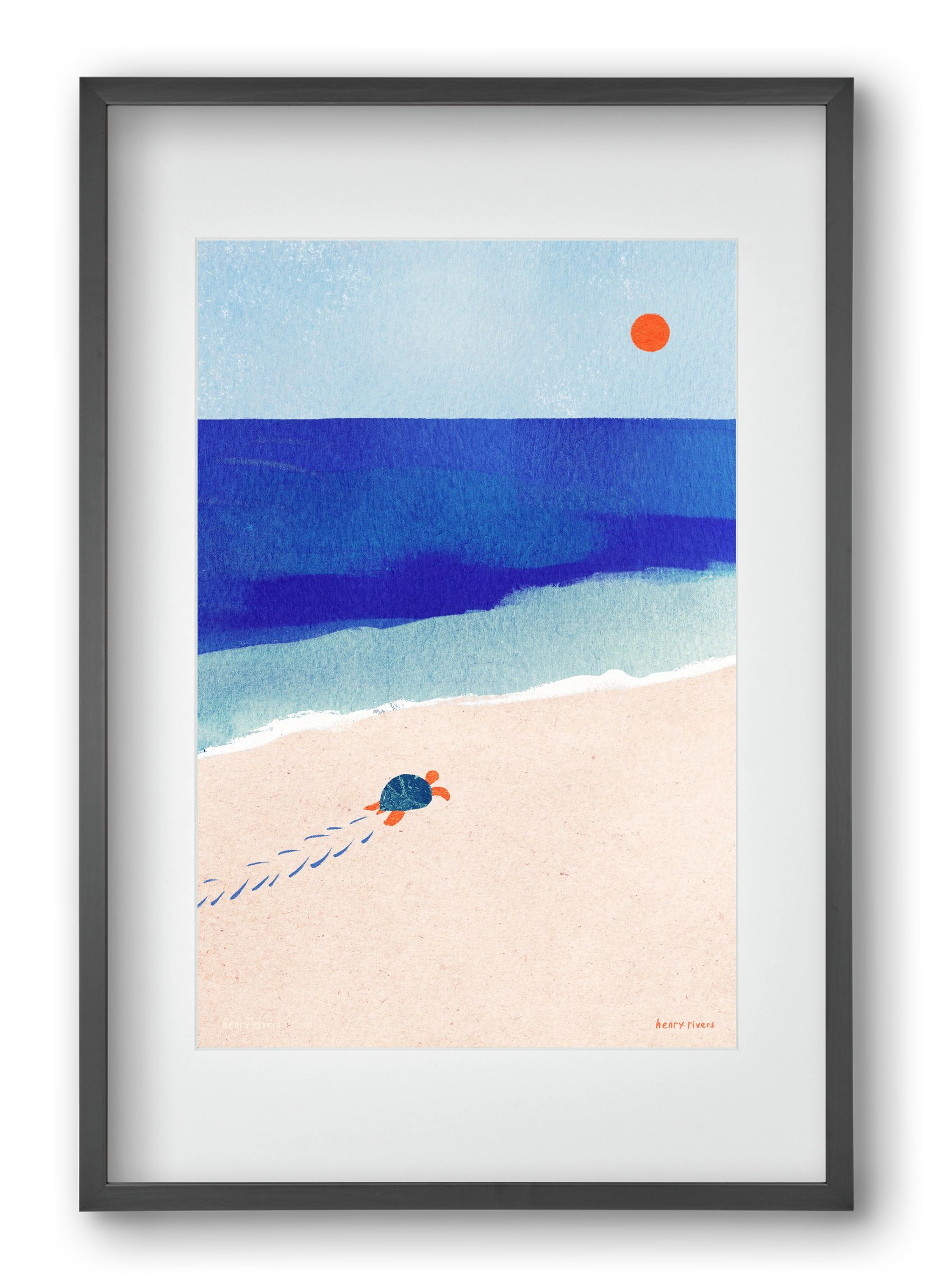 Following the sun, 40x60 cm (30x45 cm), Fekete keret, paszpartuval