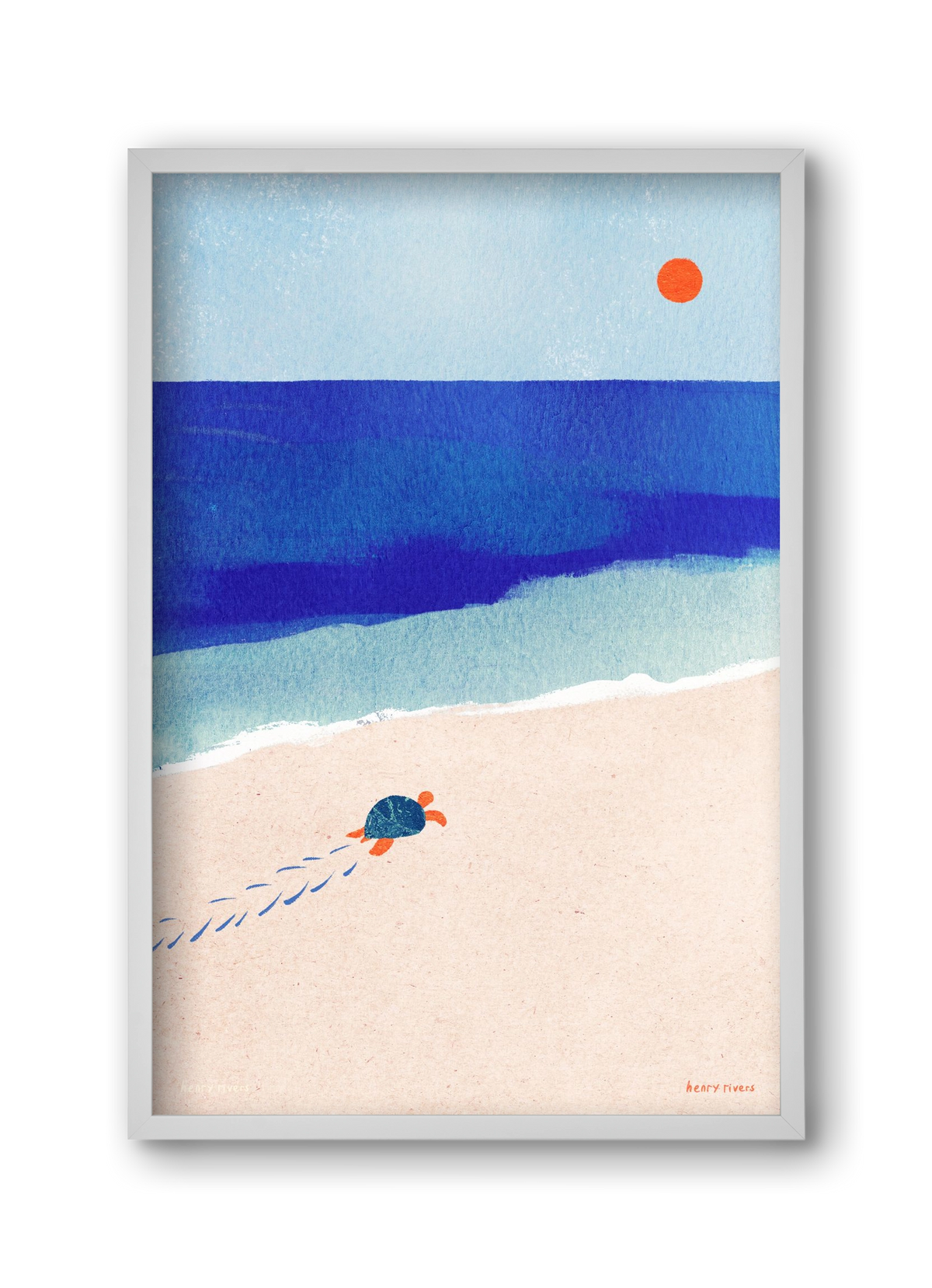 Following the sun, 30x45 cm (30x45 cm), Fehér keret