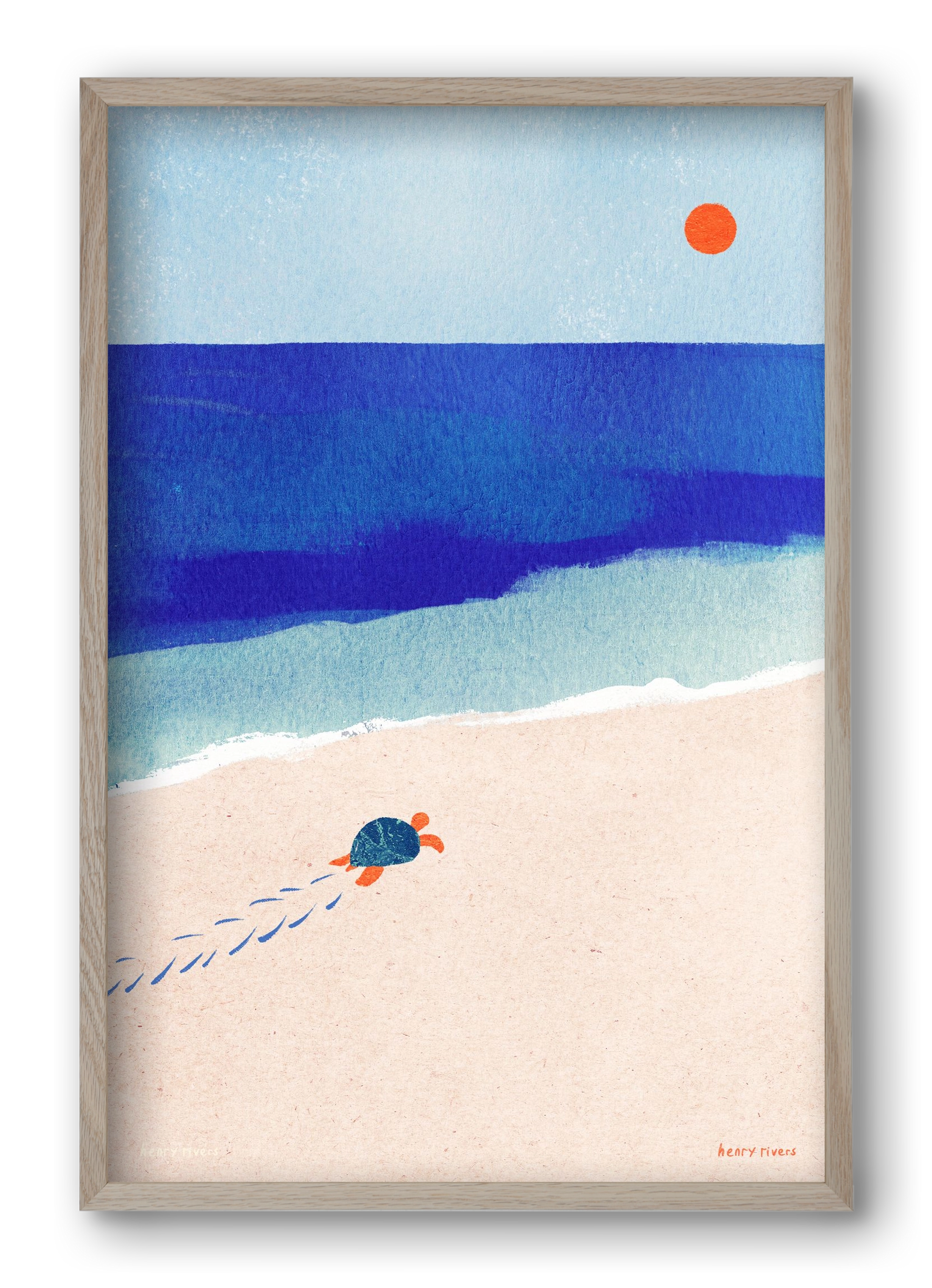 Following the sun, 40x60 cm (40x60 cm), Tölgy keret