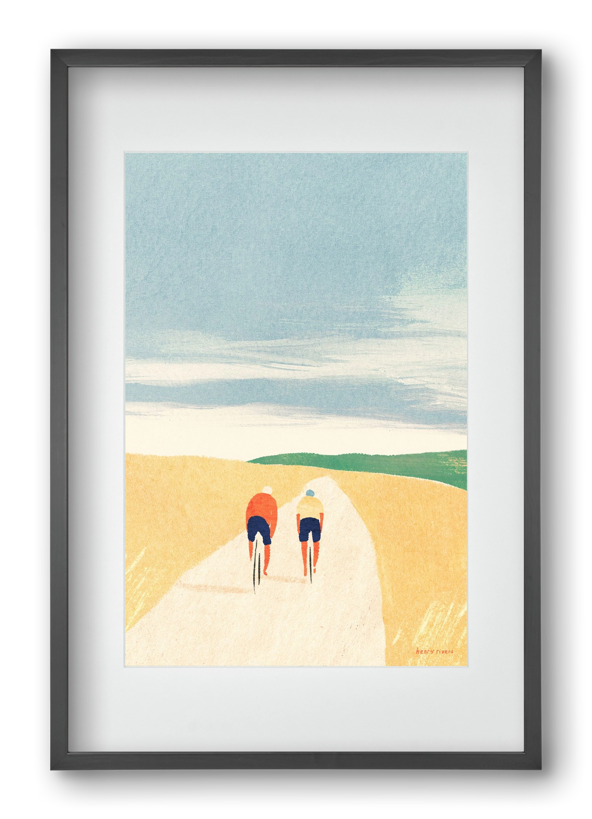 Cycle Buddies, 40x60 cm (30x45 cm), Fekete keret, paszpartuval