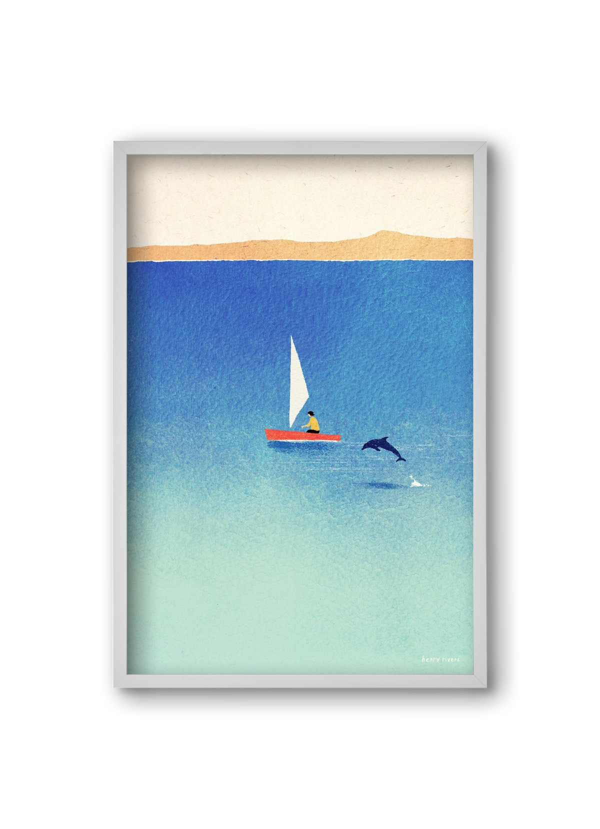 My dolphin friend, 20x30 cm (20x30 cm), Fehér keret