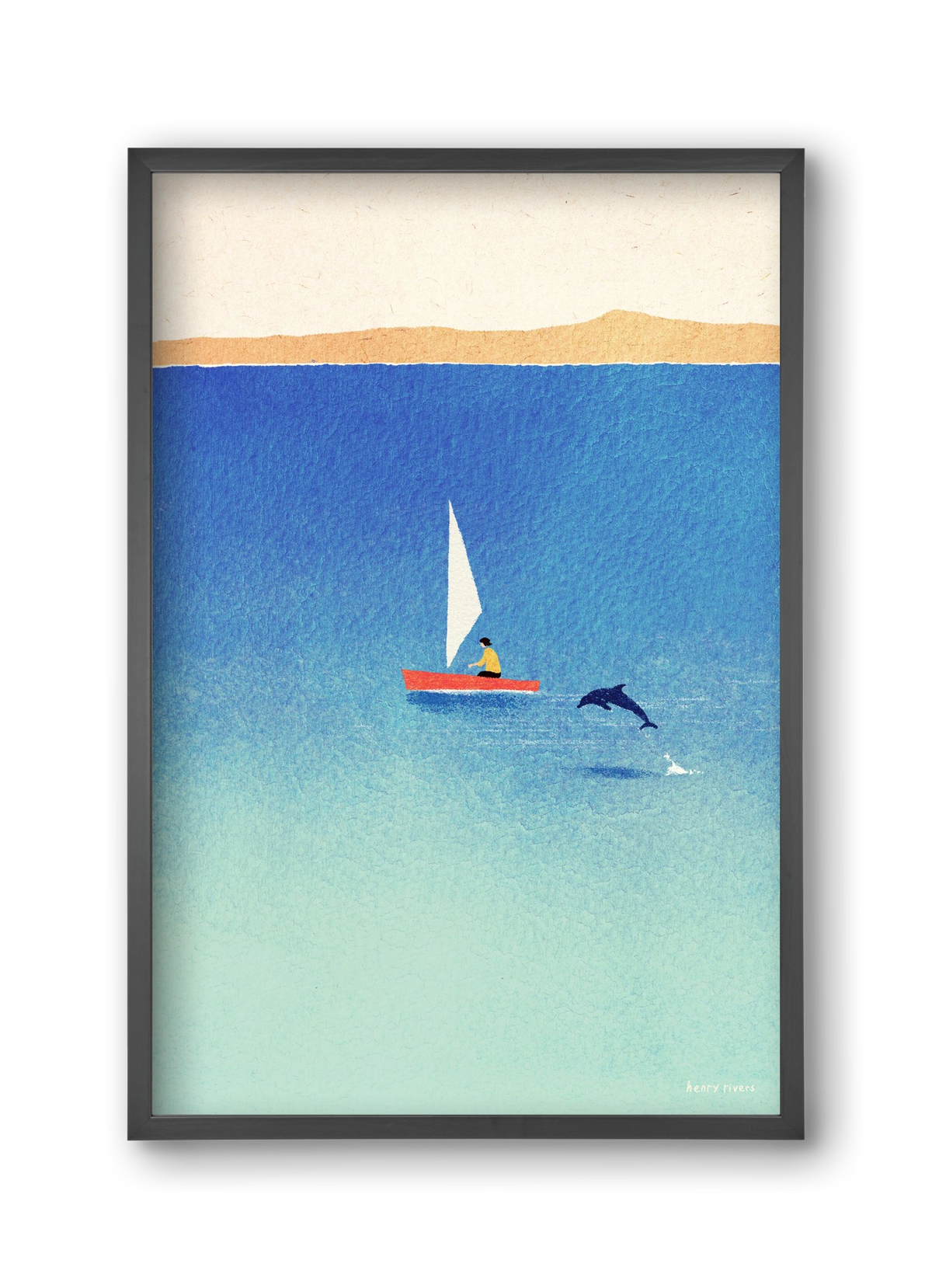 My dolphin friend, 30x45 cm (30x45 cm), Fekete keret