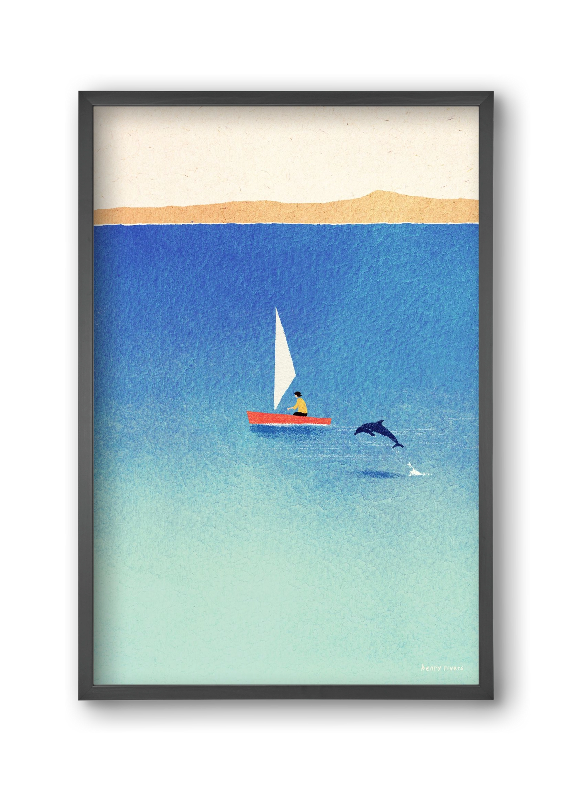 My dolphin friend, 30x45 cm (30x45 cm), Fekete keret