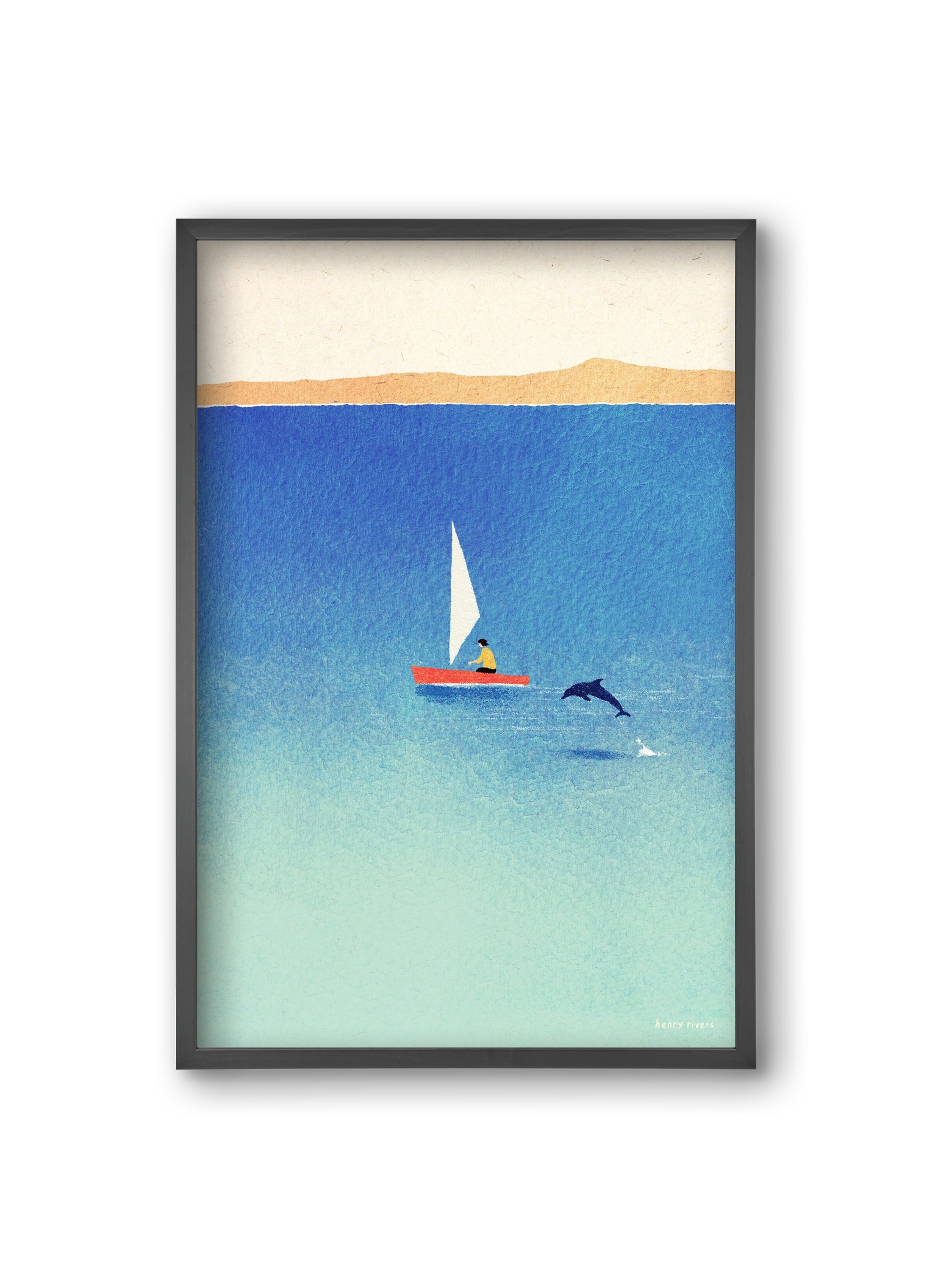 My dolphin friend, 20x30 cm (20x30 cm), Fekete keret