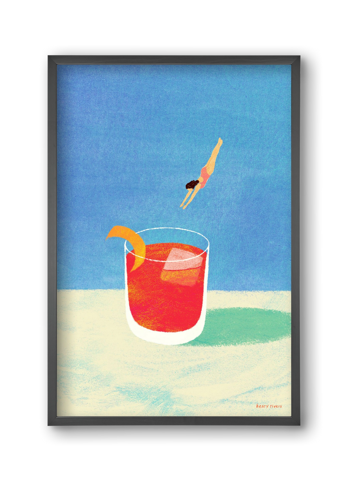 Negroni Please, 30x45 cm (30x45 cm), Fekete keret