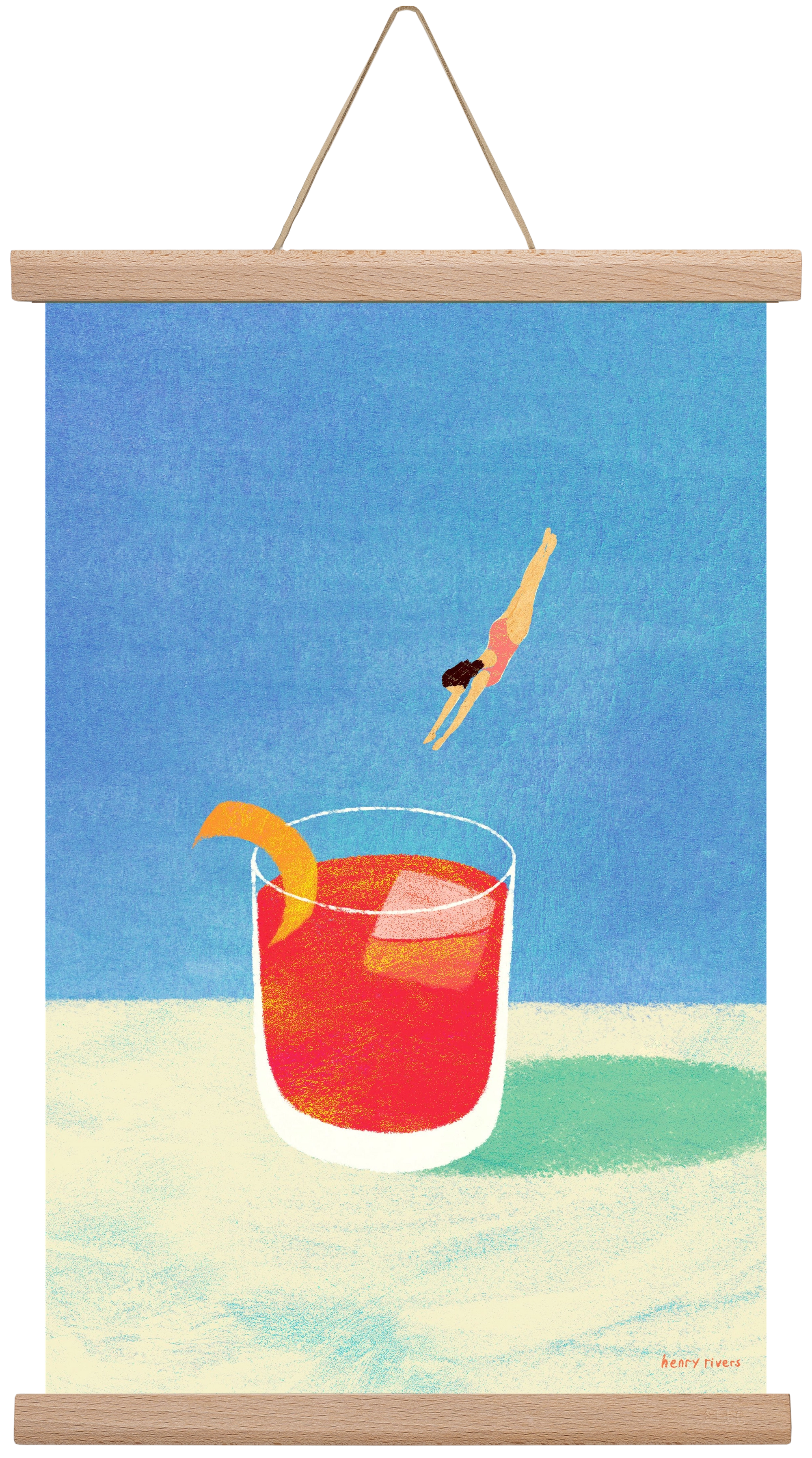 Negroni Please, 30x45 cm (30x45 cm), Tölgy akasztó