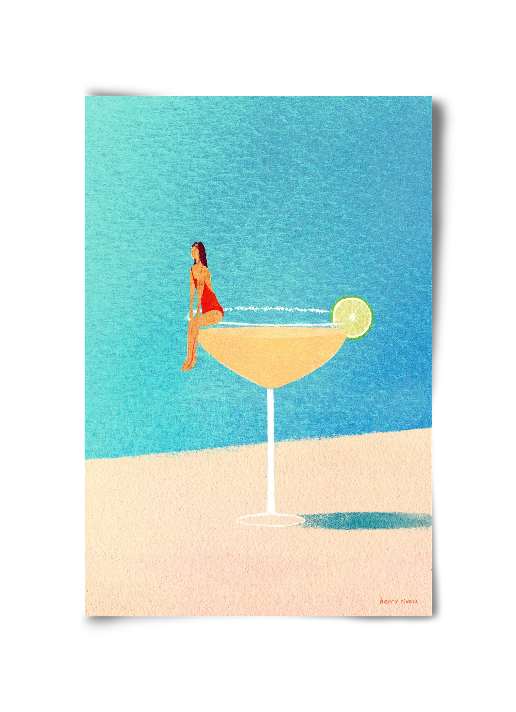 Poolside Margarita, 30x45 cm, Keret nélkül