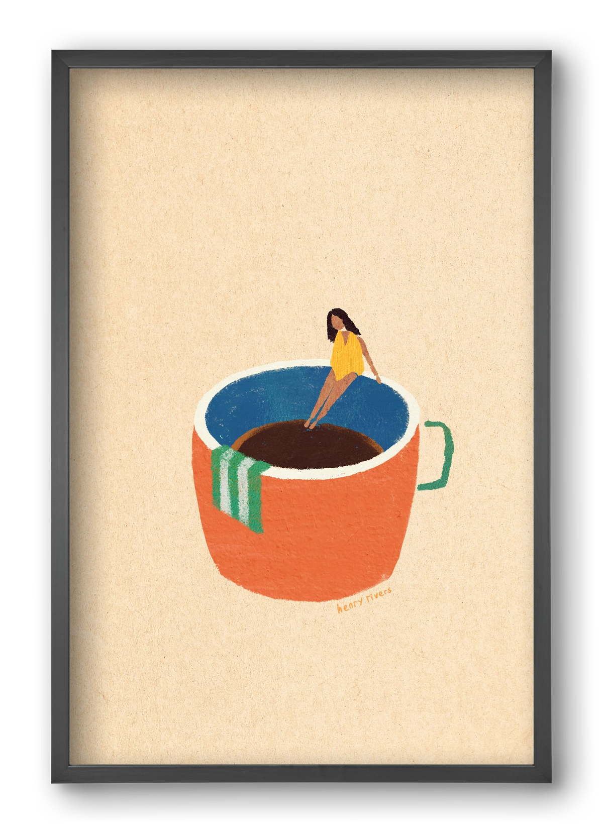 Espresso Dip, 40x60 cm (40x60 cm), Fekete keret