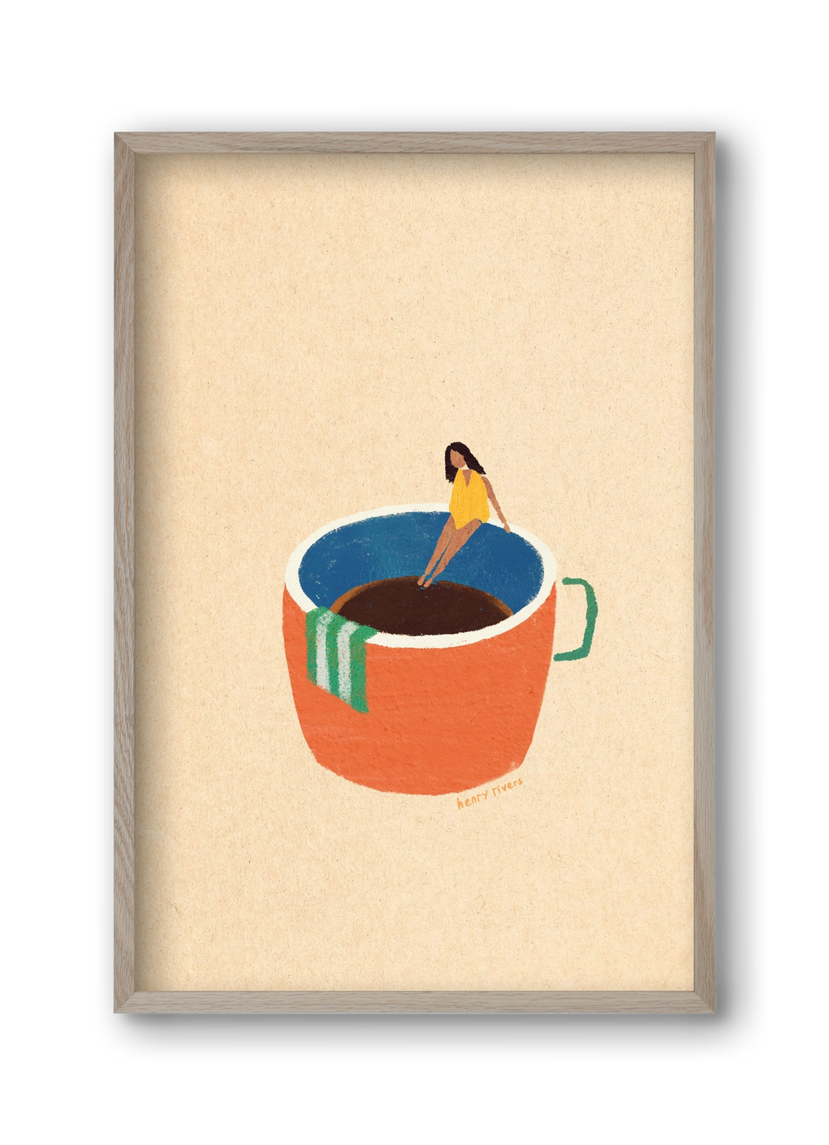 Espresso Dip, 30x45 cm (30x45 cm), Tölgy keret