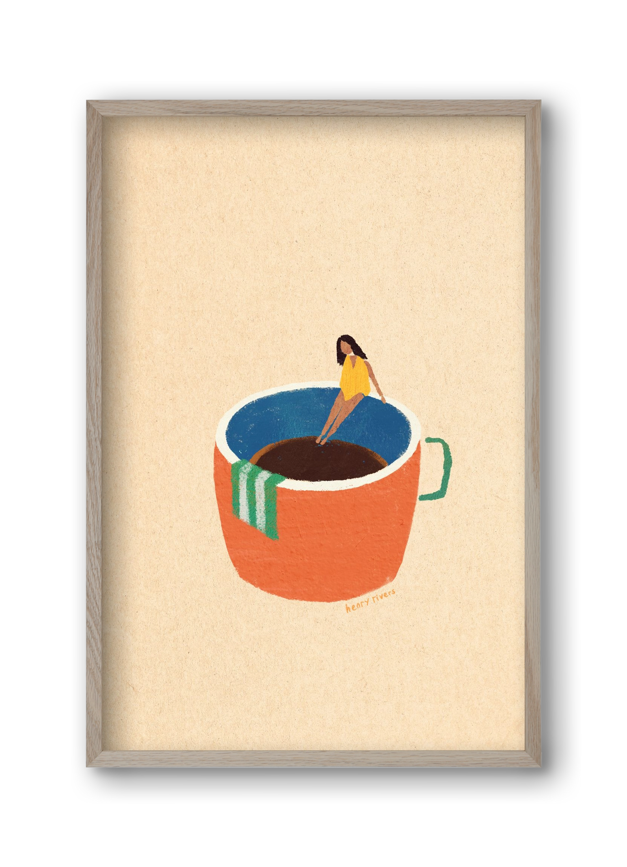 Espresso Dip, 30x45 cm (30x45 cm), Tölgy keret
