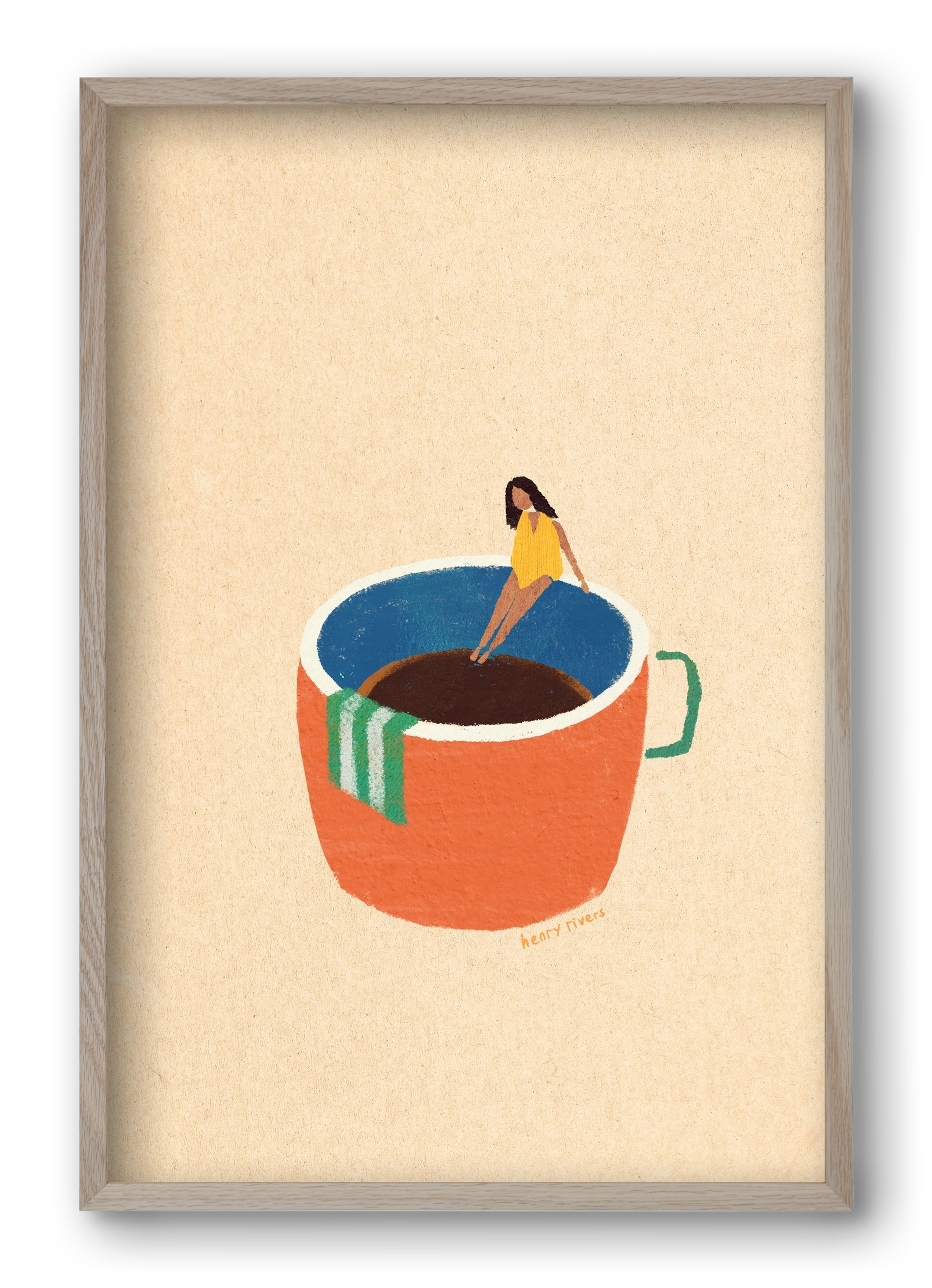 Espresso Dip, 40x60 cm (40x60 cm), Tölgy keret