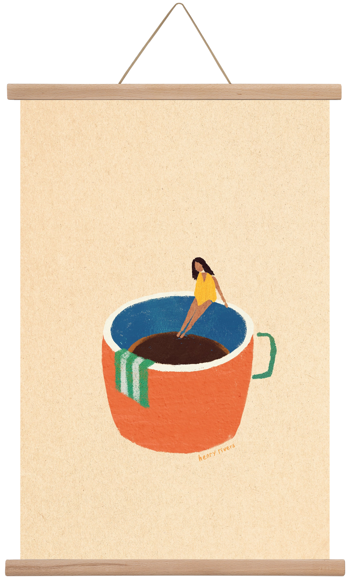 Espresso Dip, 40x60 cm (40x60 cm), Tölgy akasztó