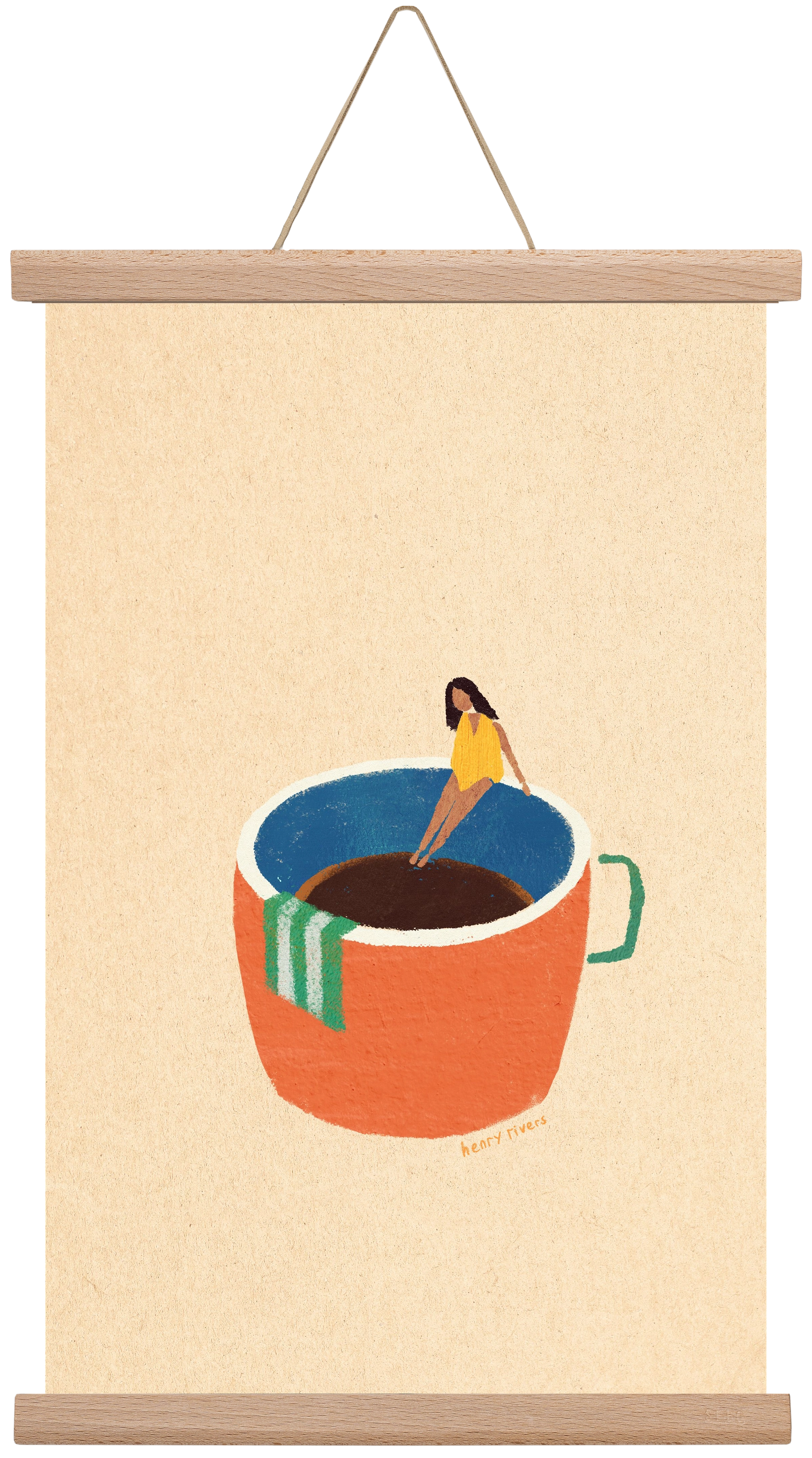 Espresso Dip, 30x45 cm (30x45 cm), Tölgy akasztó