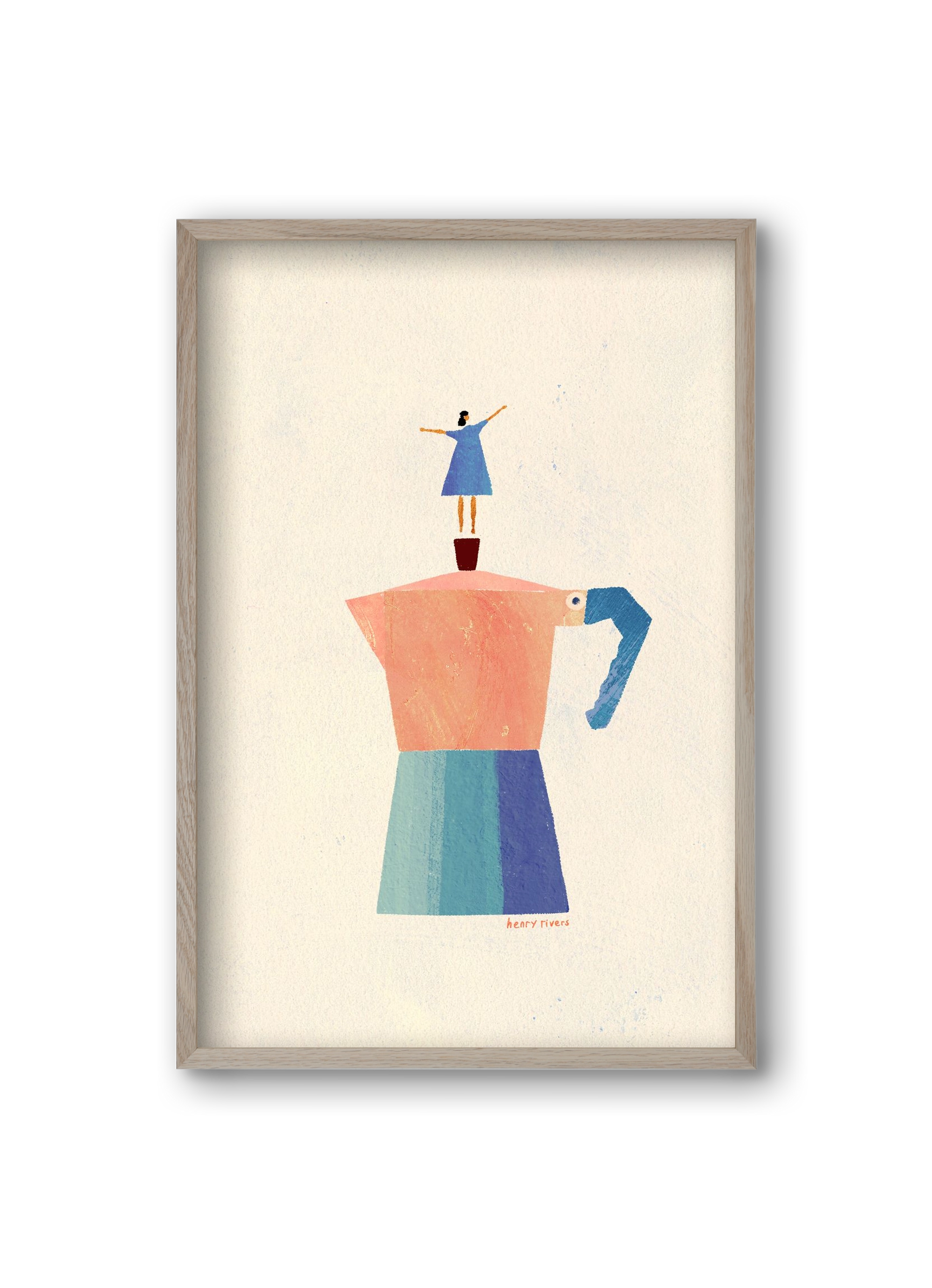 Good Morning Coffee, 20x30 cm (20x30 cm), Tölgy keret