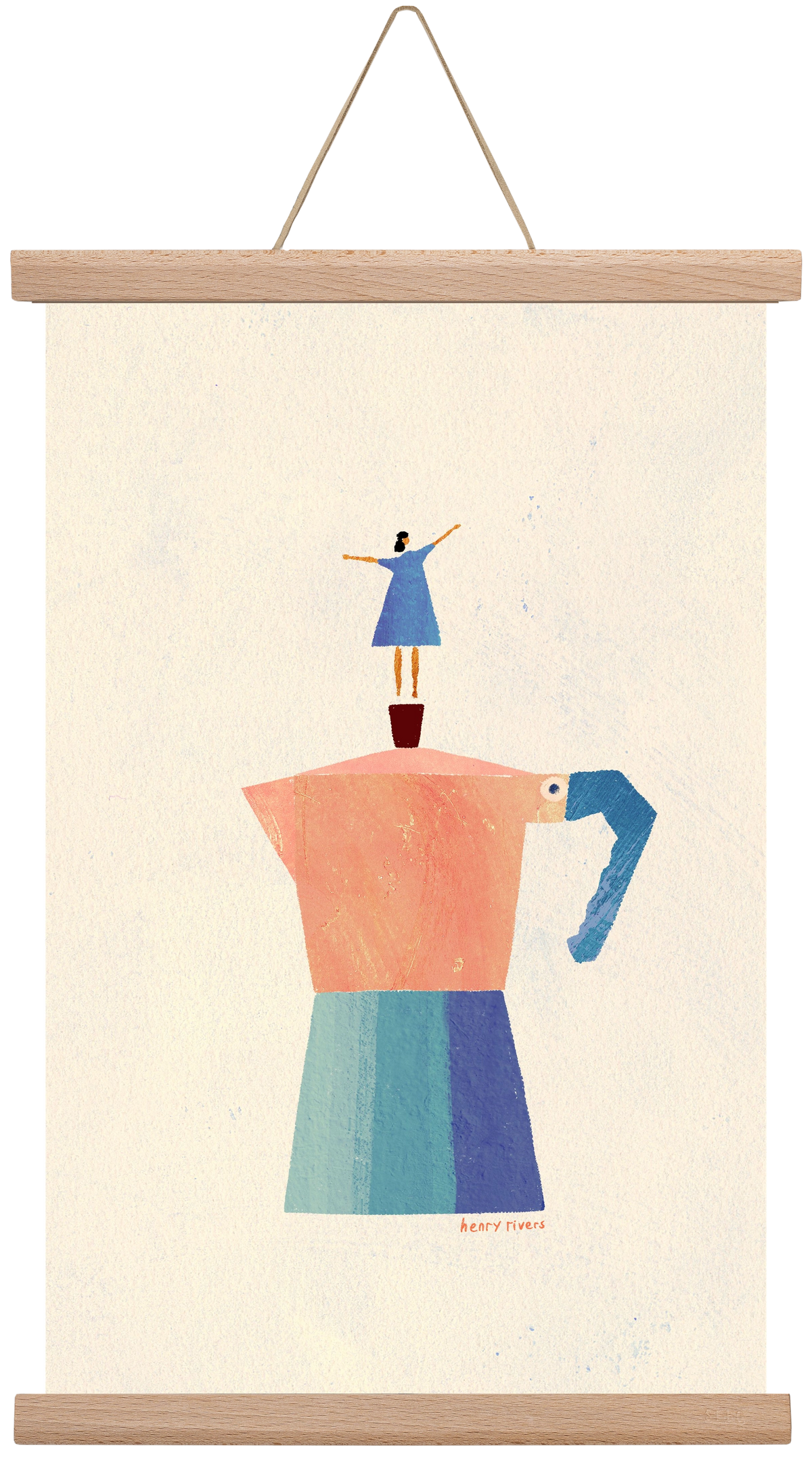 Good Morning Coffee, 30x45 cm (30x45 cm), Tölgy akasztó