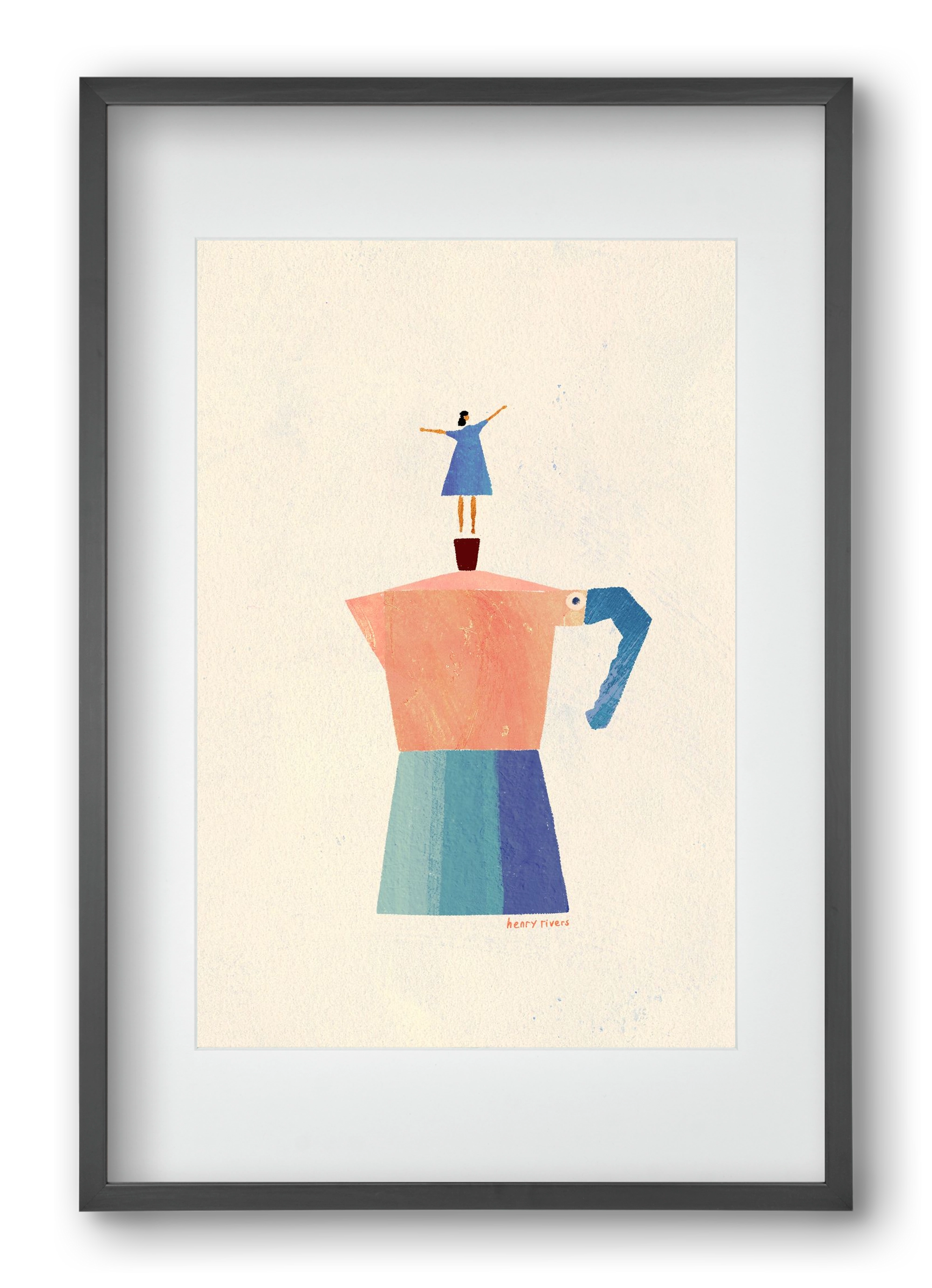 Good Morning Coffee, 40x60 cm (30x45 cm), Fekete keret, paszpartuval