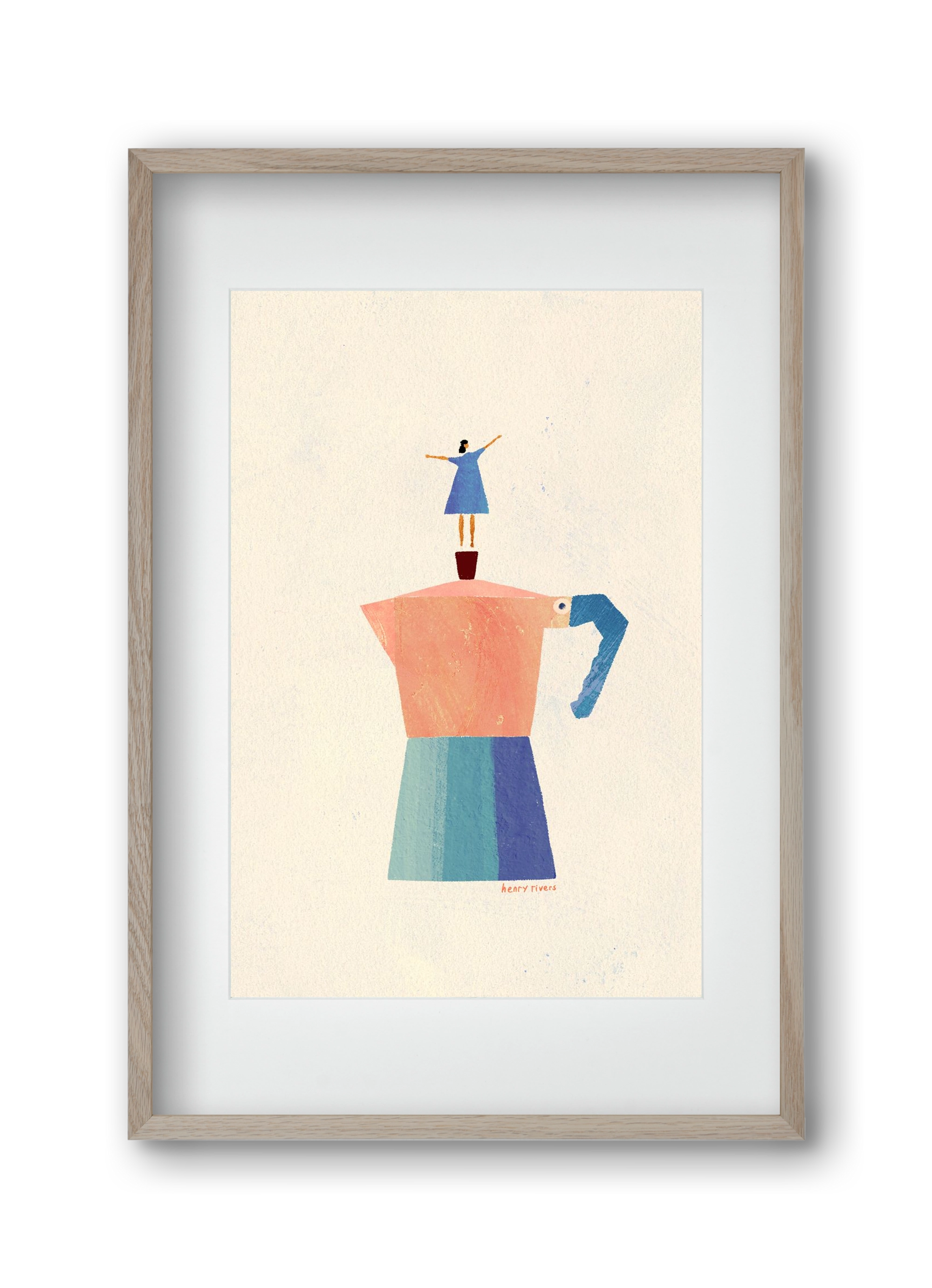 Good Morning Coffee, 30x45 cm (20x30 cm), Tölgy keret, paszpartuval