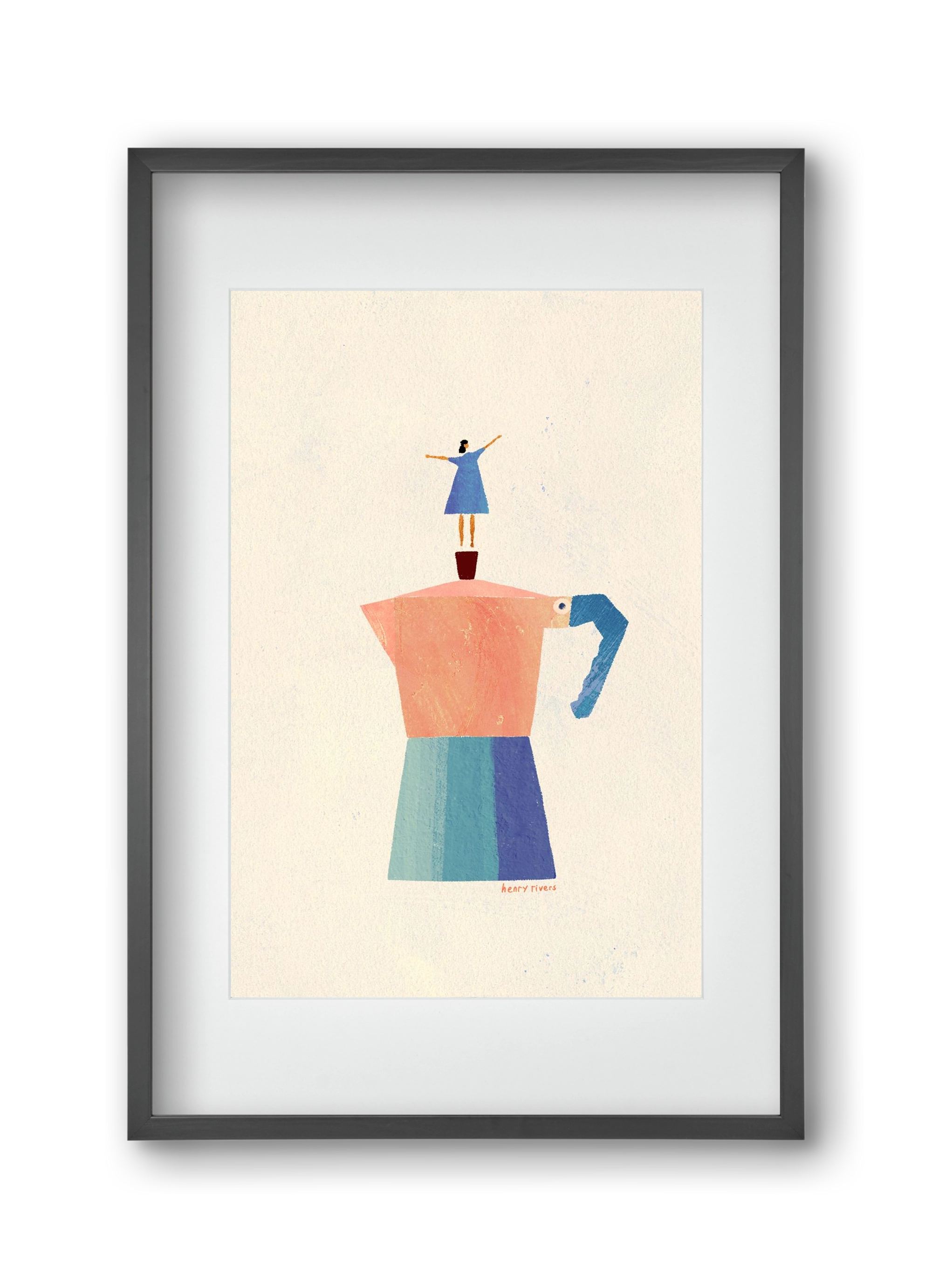Good Morning Coffee, 30x45 cm (20x30 cm), Fekete keret, paszpartuval