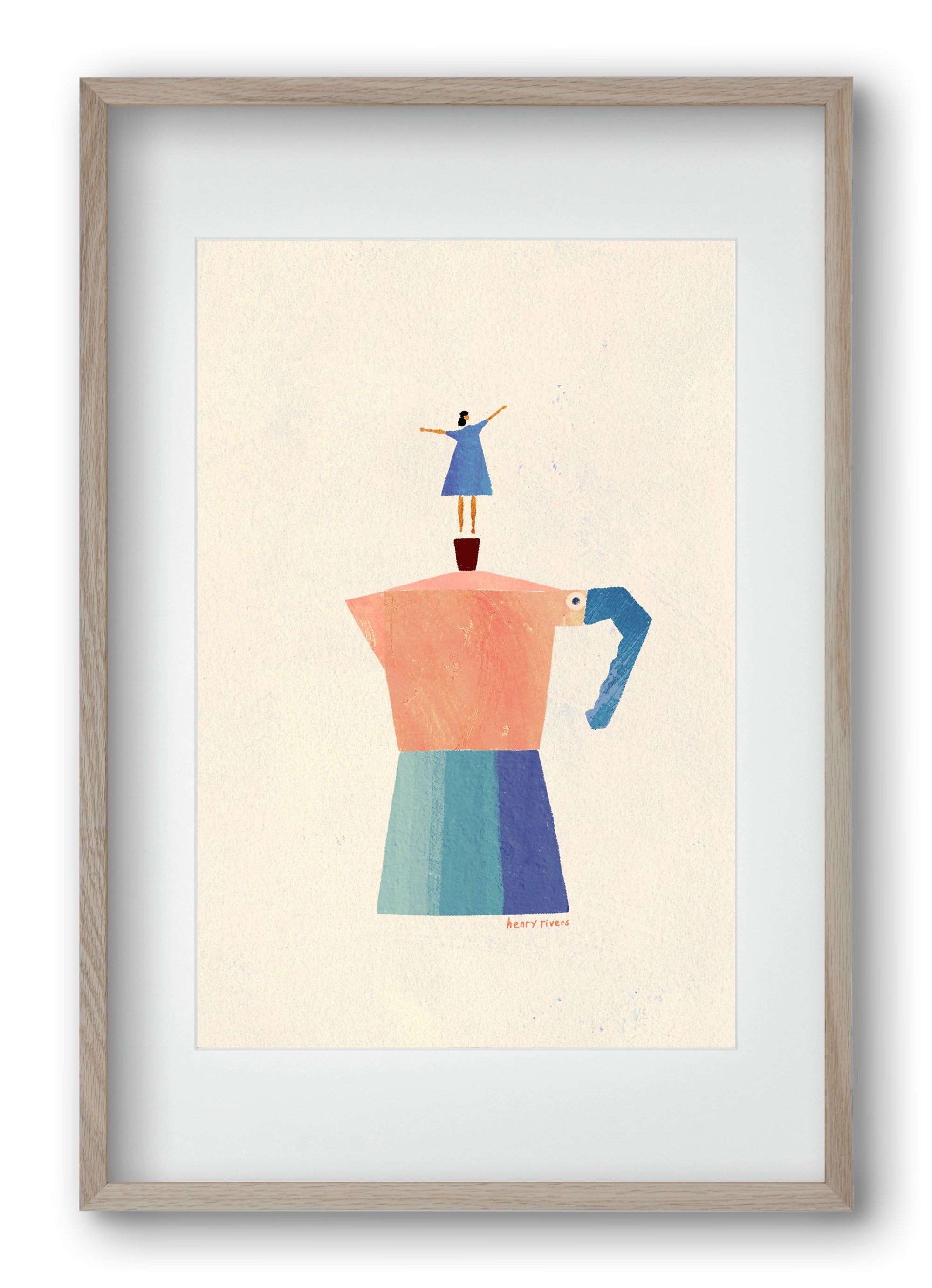 Good Morning Coffee, 40x60 cm (30x45 cm), Tölgy keret, paszpartuval