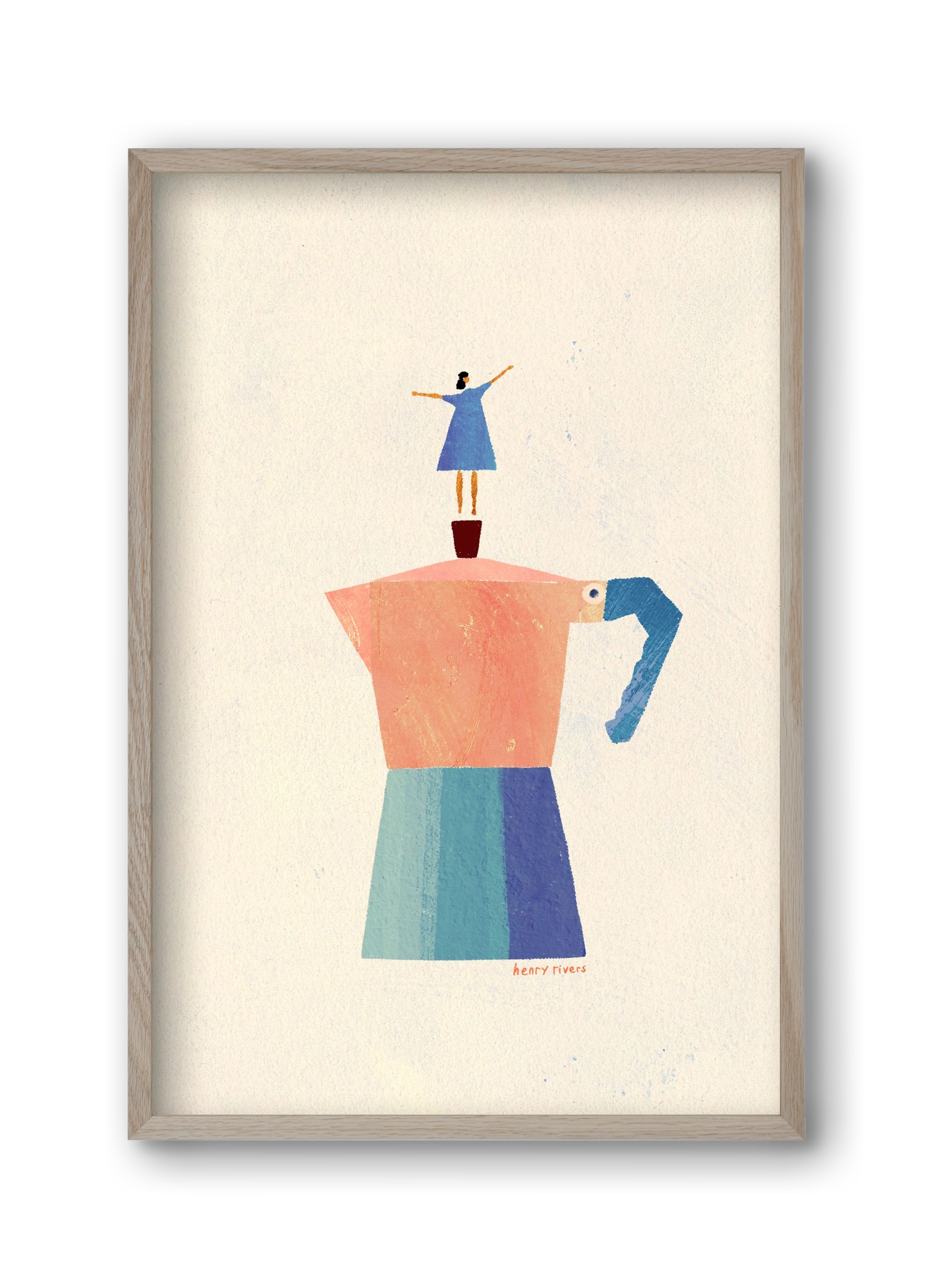 Good Morning Coffee, 30x45 cm (30x45 cm), Tölgy keret