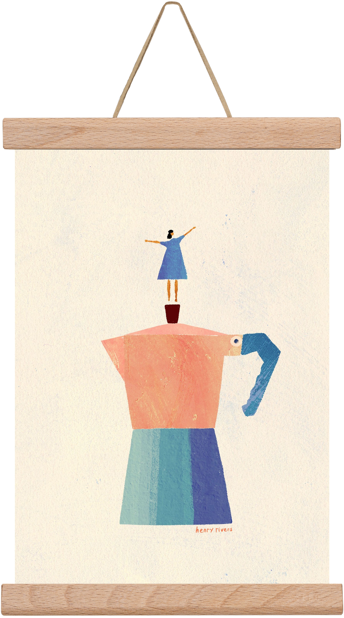 Good Morning Coffee, 20x30 cm (20x30 cm), Tölgy akasztó