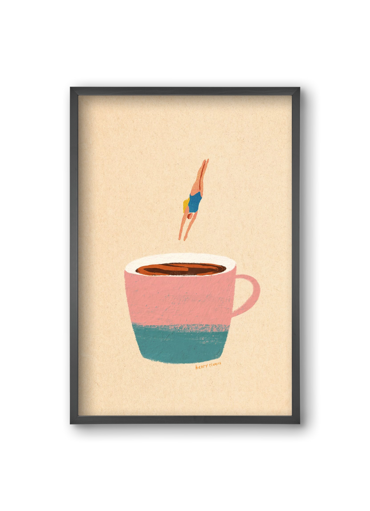 Hello Coffee, 20x30 cm (20x30 cm), Fekete keret