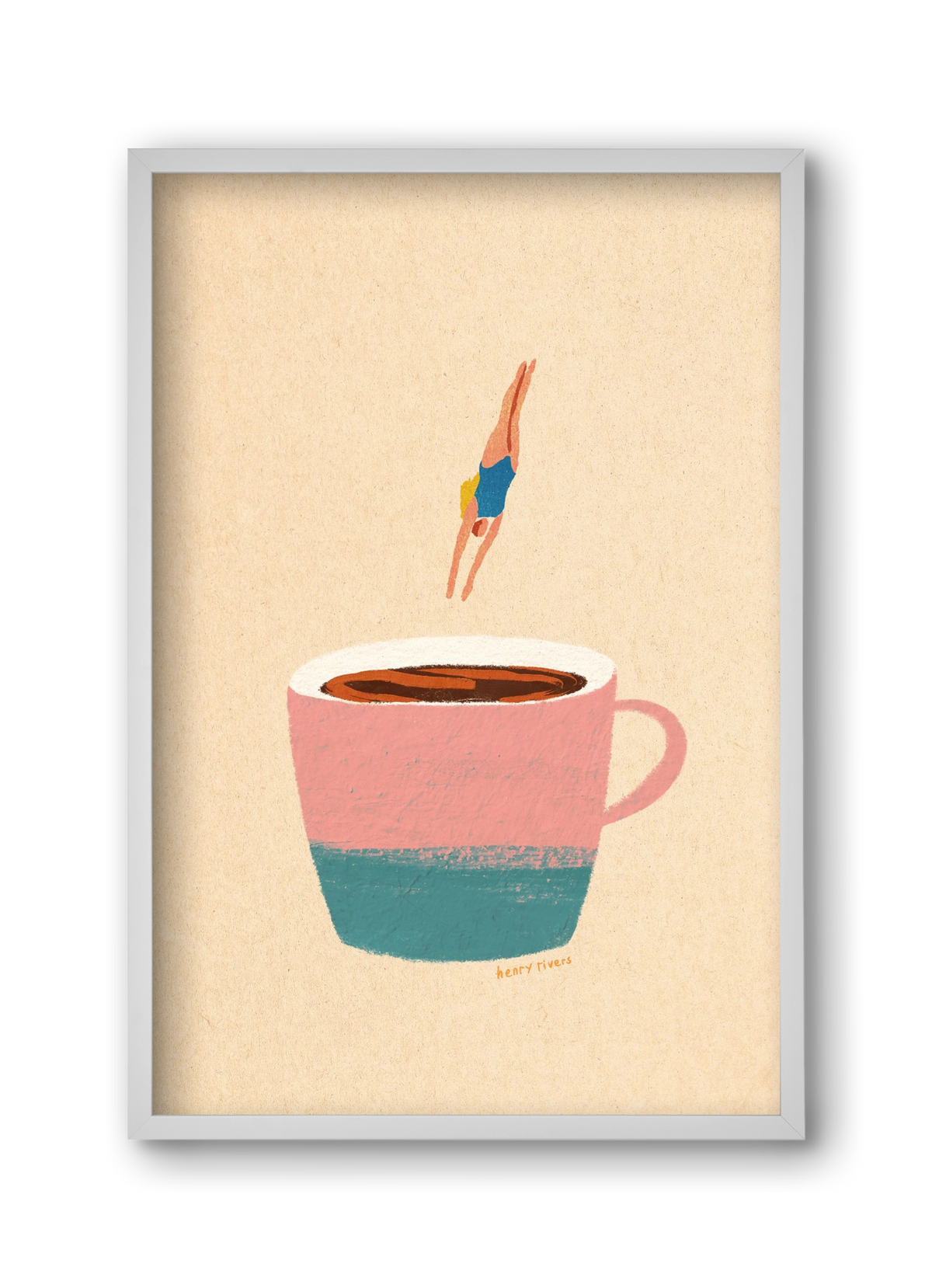 Hello Coffee, 30x45 cm (30x45 cm), Fehér keret