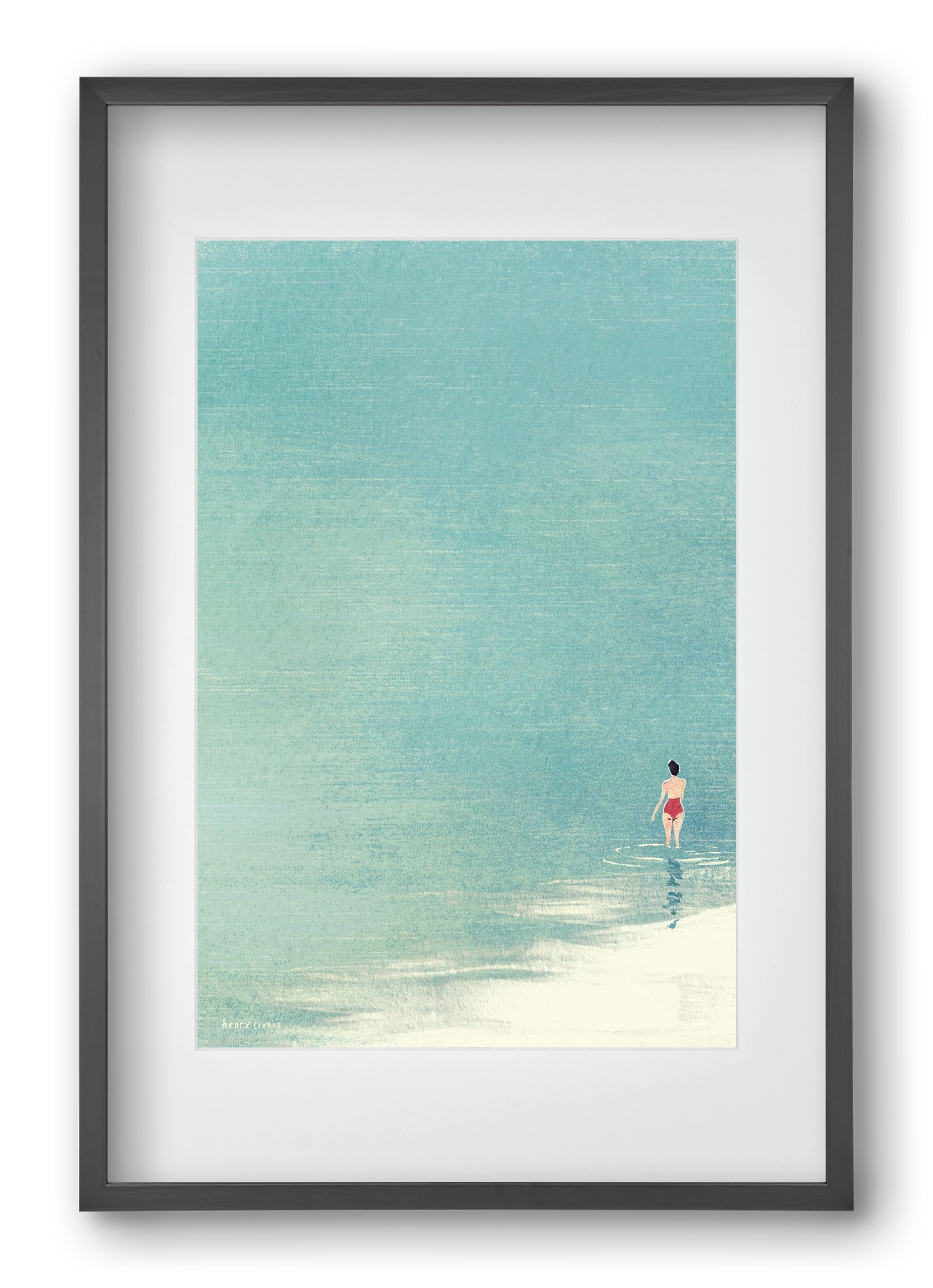 Last swim of the day, 40x60 cm (30x45 cm), Fekete keret, paszpartuval