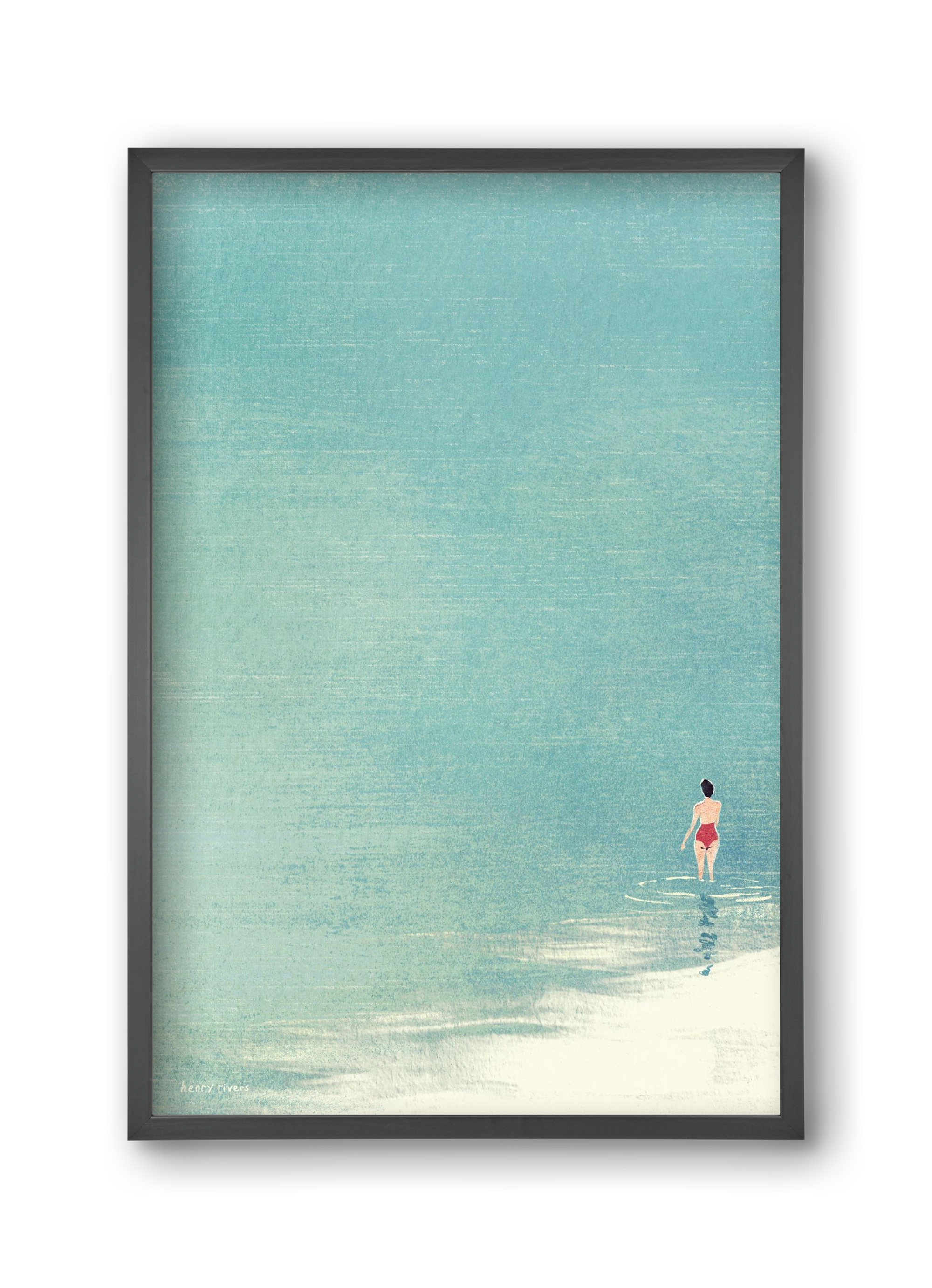 Last swim of the day, 30x45 cm (30x45 cm), Fekete keret
