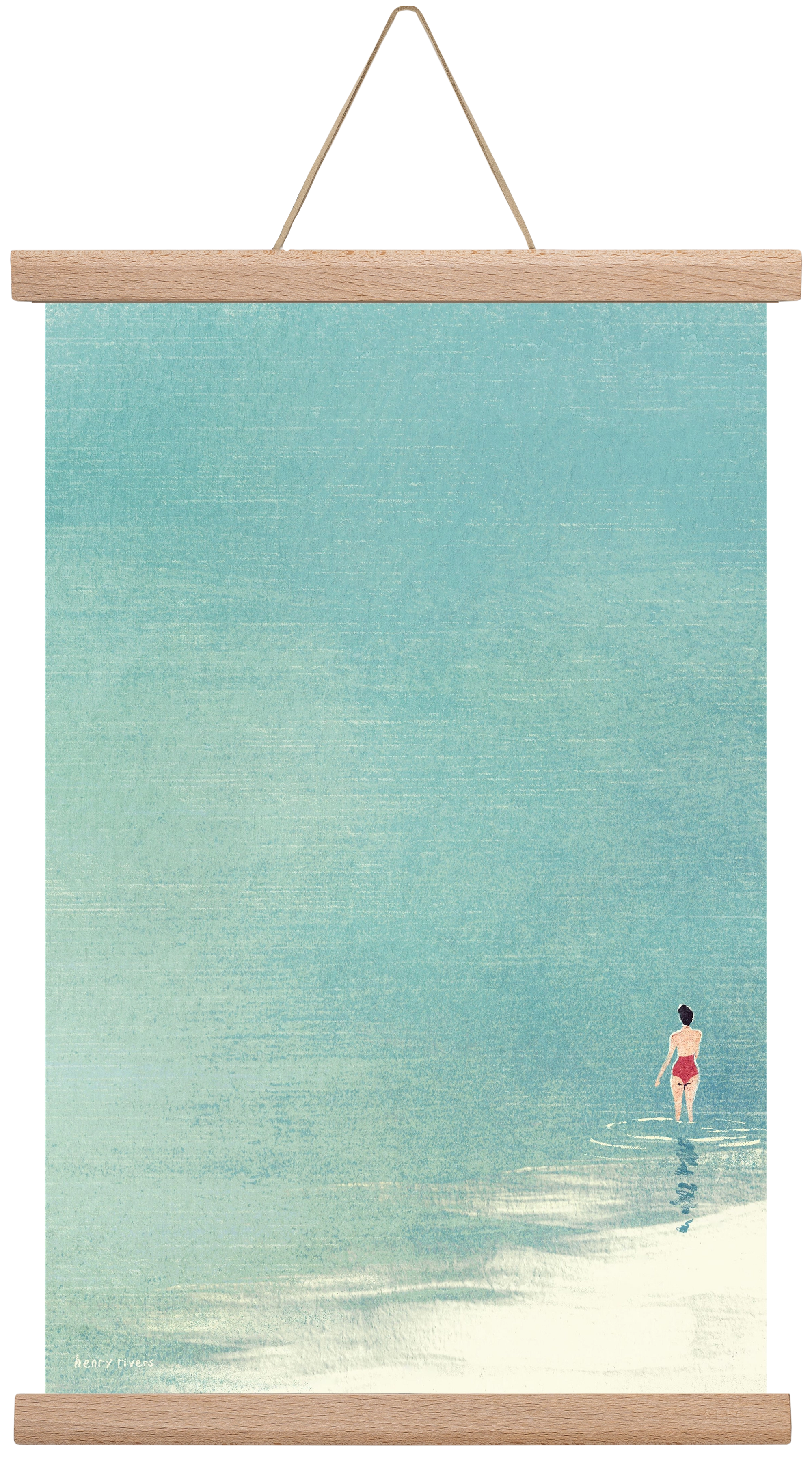 Last swim of the day, 30x45 cm (30x45 cm), Tölgy akasztó
