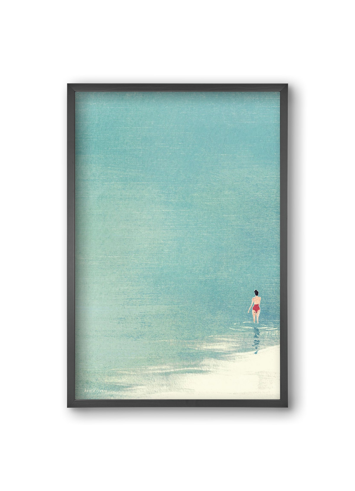 Last swim of the day, 20x30 cm (20x30 cm), Fekete keret
