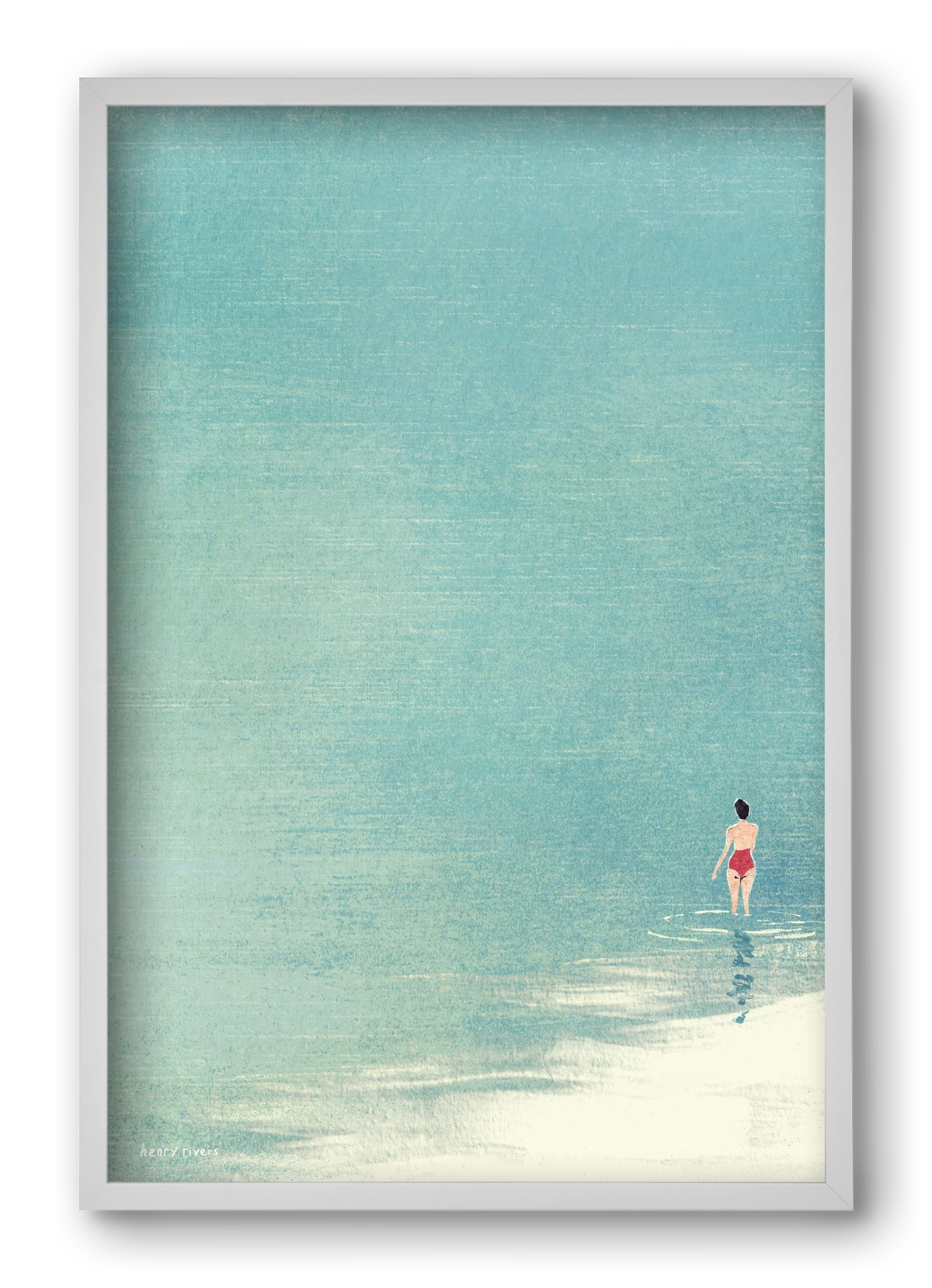 Last swim of the day, 40x60 cm (40x60 cm), Fehér keret