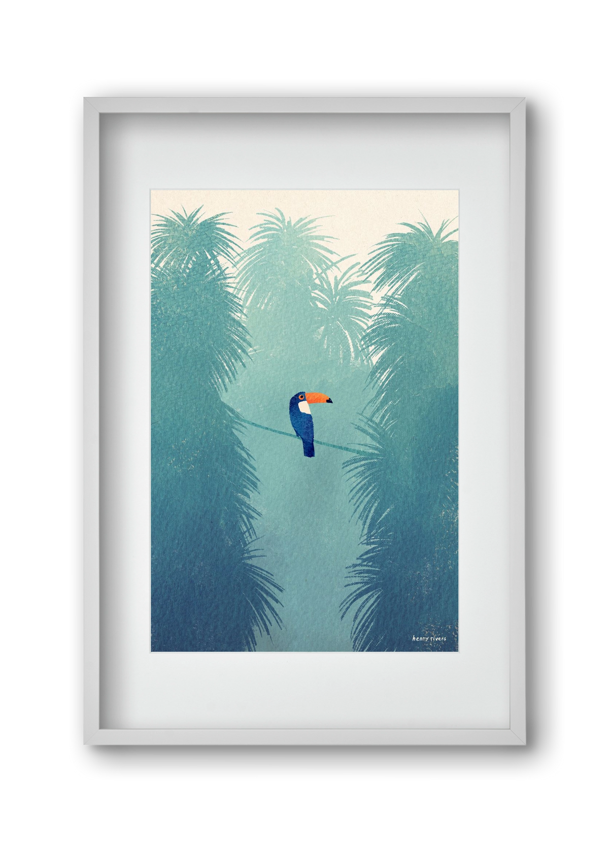 Toucan, 30x45 cm (20x30 cm), Fehér keret, paszpartuval