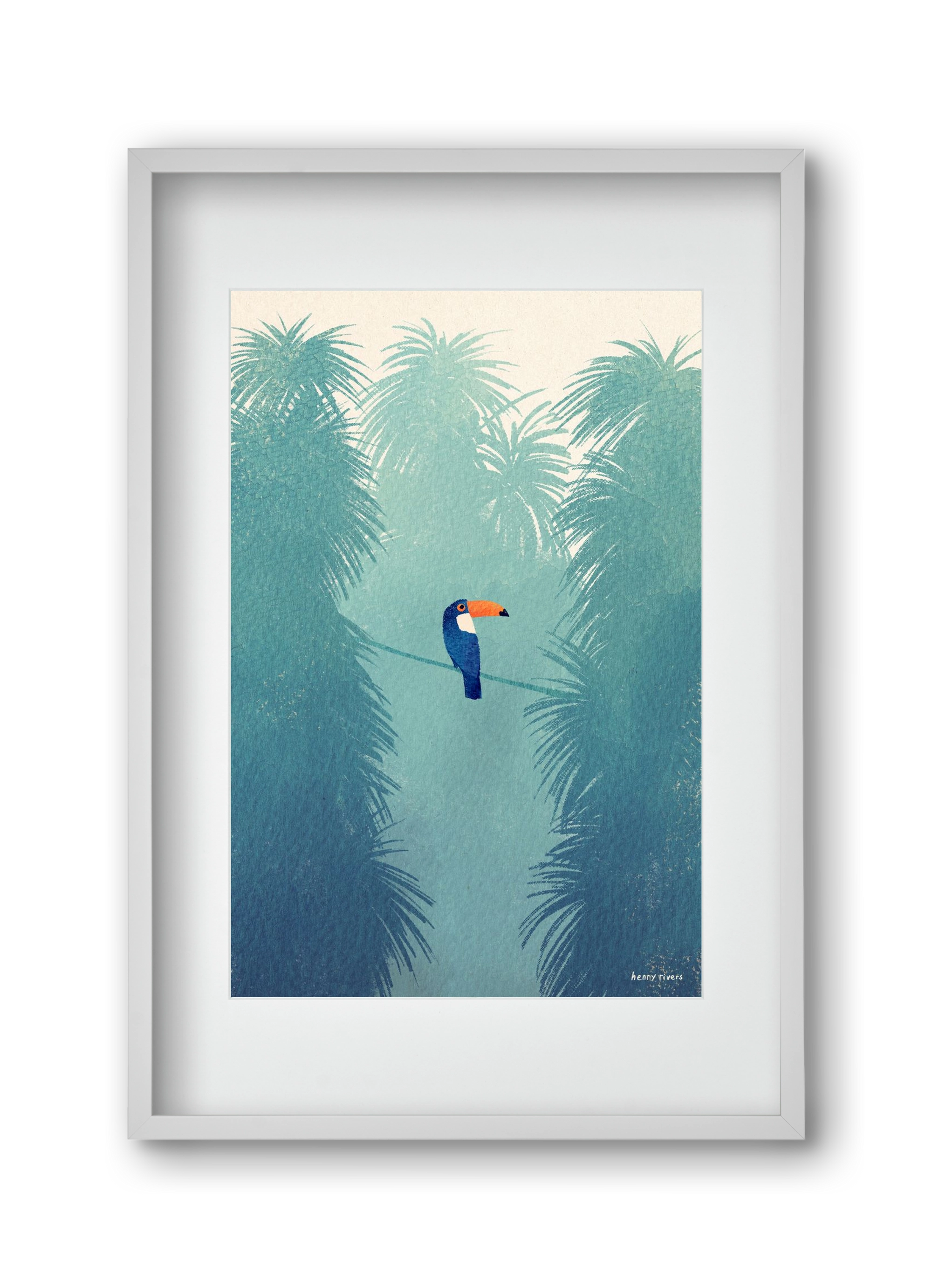 Toucan, 30x45 cm (20x30 cm), Fehér keret, paszpartuval