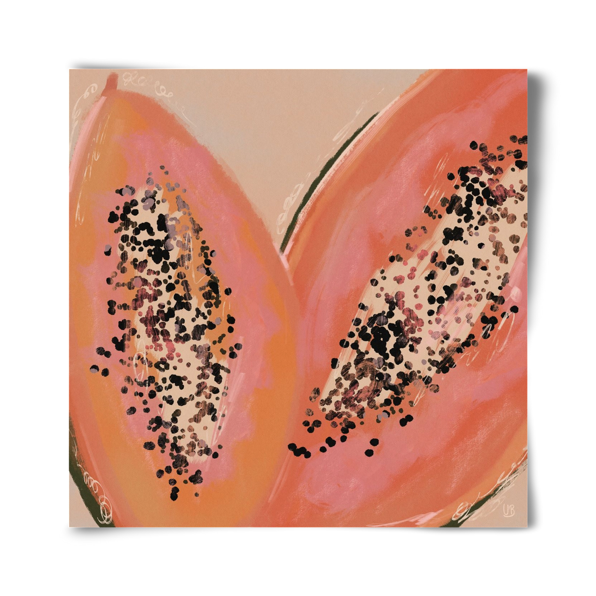 Pink Papaya, 40x40 cm, Keret nélkül