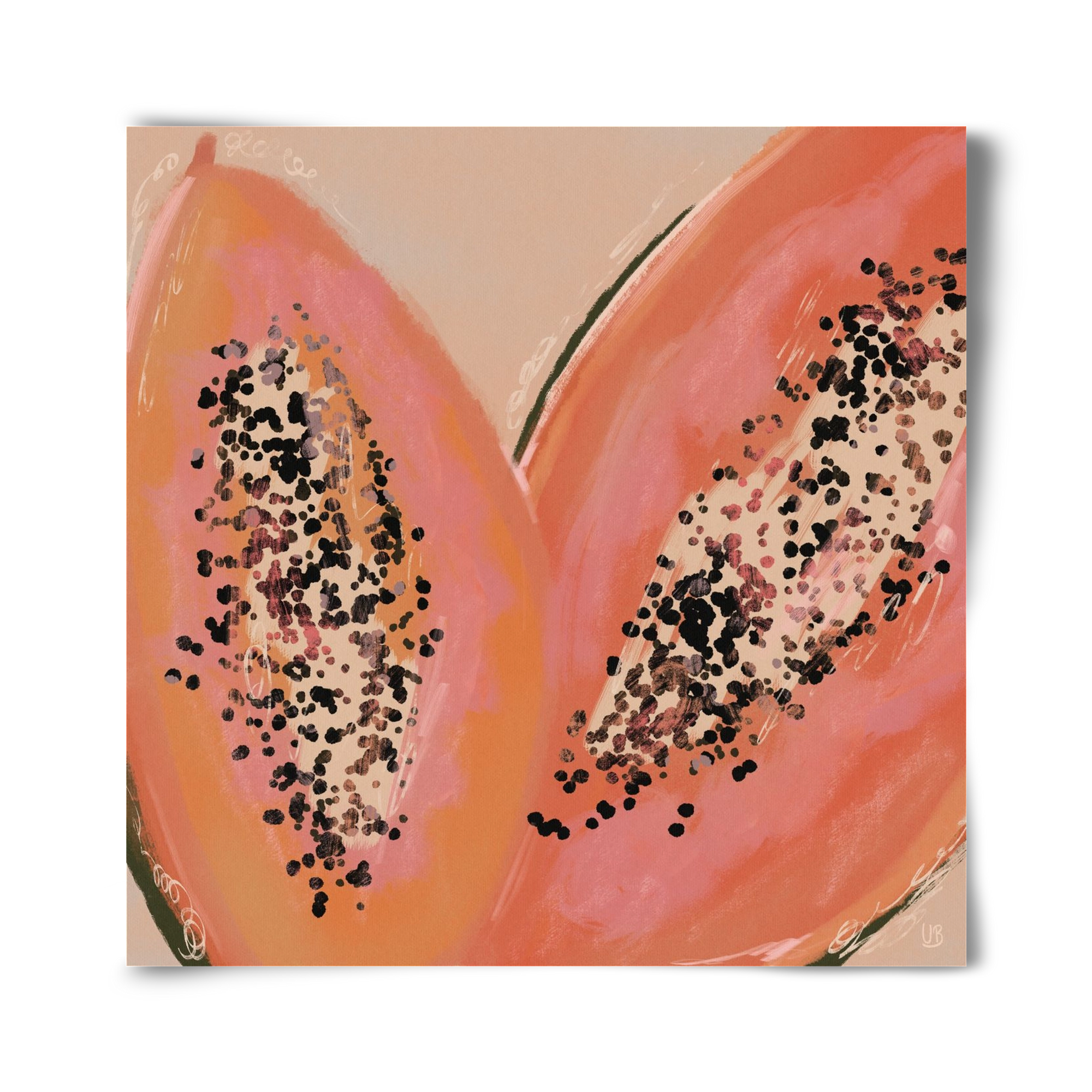 Pink Papaya, 40x40 cm, Keret nélkül