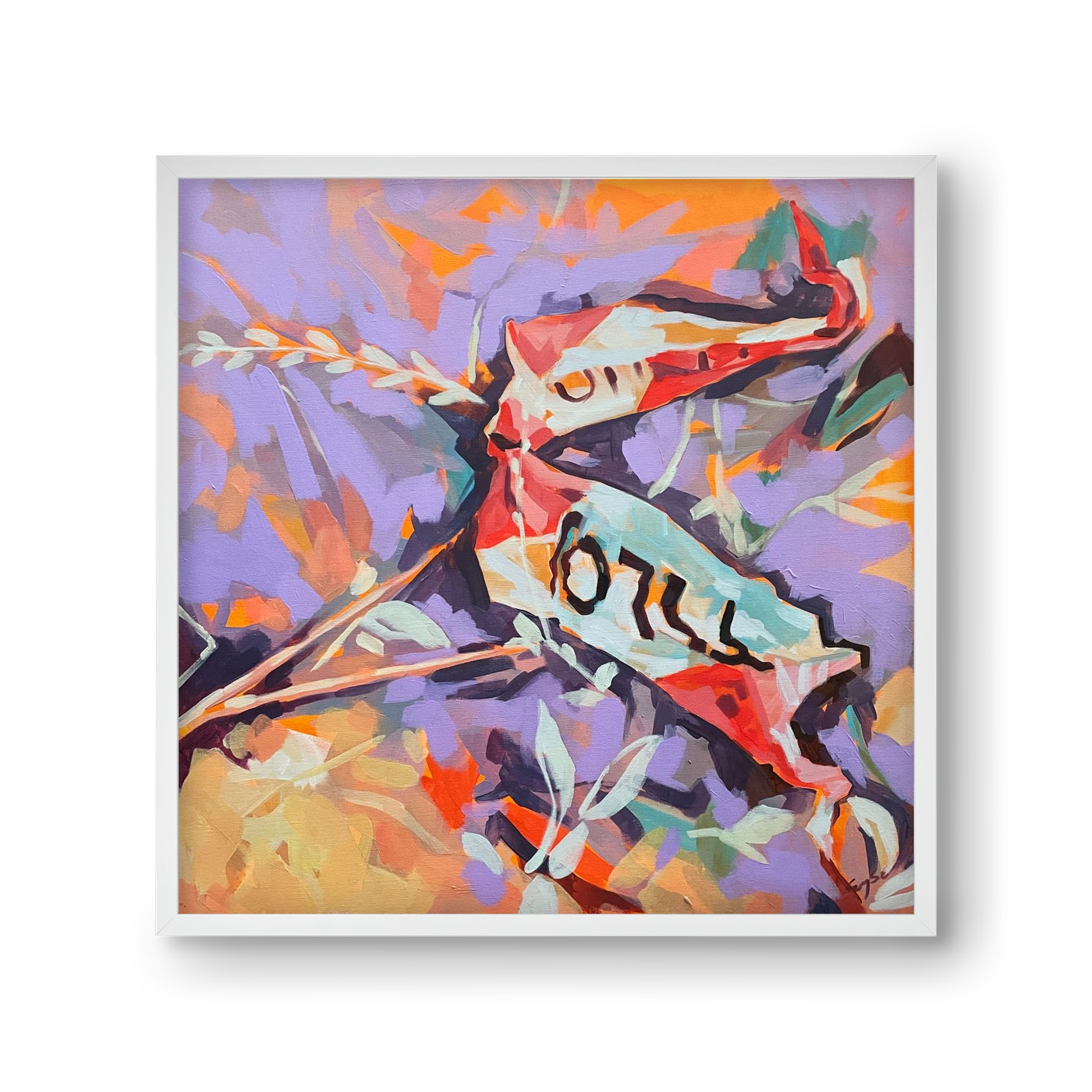 Belépni tilos! , 30x30 cm (30x30 cm), Fehér keret
