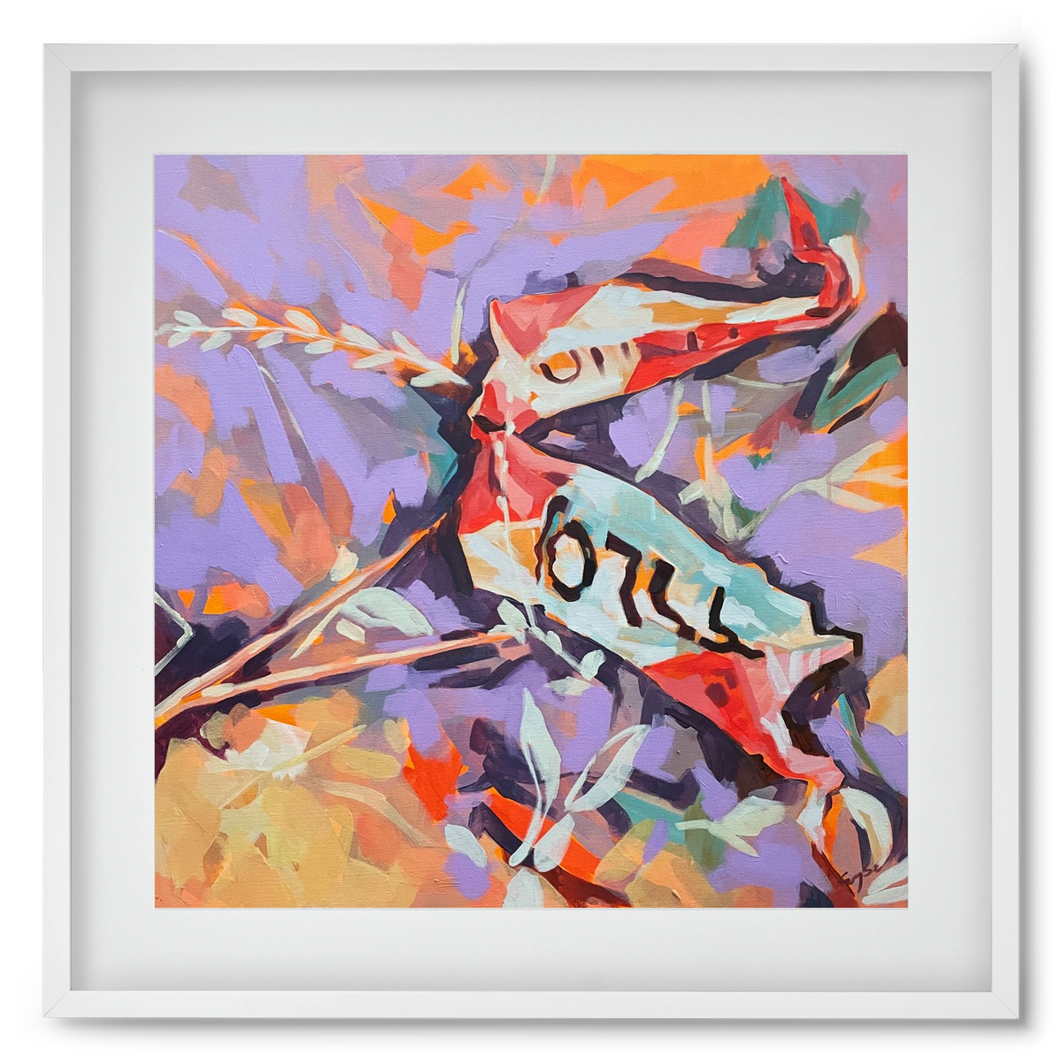 Belépni tilos! , 50x50 cm (40x40 cm), Fehér keret, paszpartuval