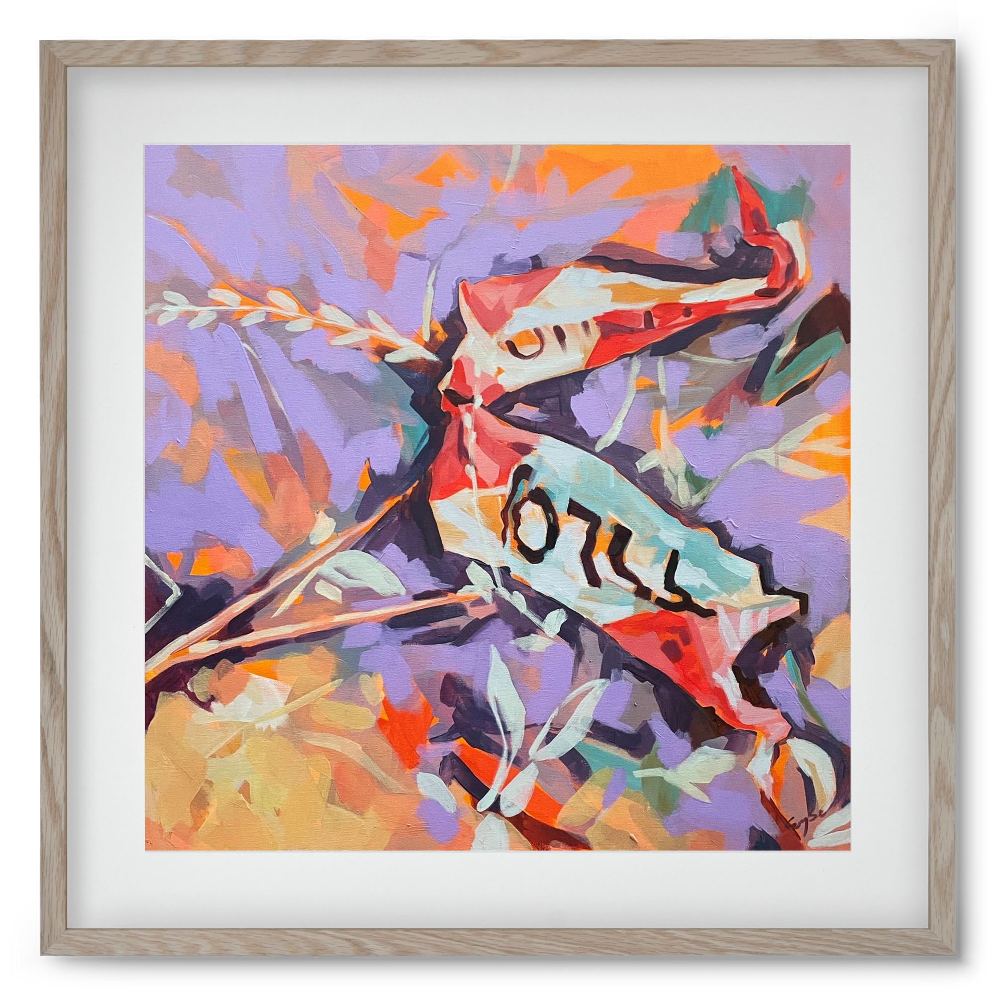 Belépni tilos! , 50x50 cm (40x40 cm), Tölgy keret, paszpartuval