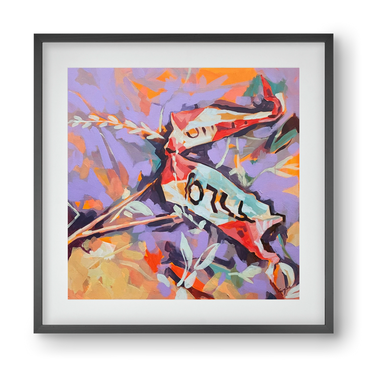 Belépni tilos! , 40x40 cm (30x30 cm), Fekete keret, paszpartuval