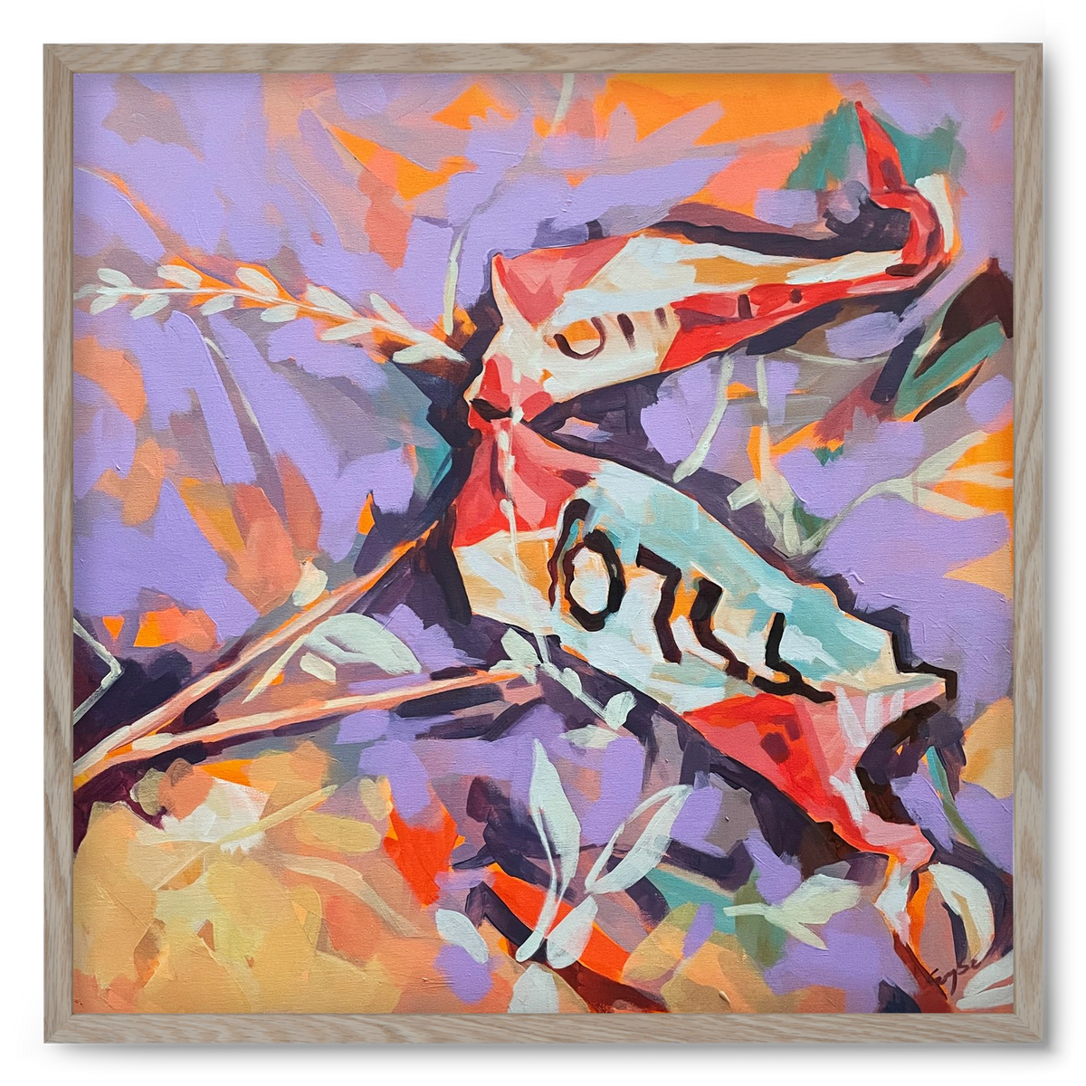 Belépni tilos! , 50x50 cm (50x50 cm), Tölgy keret